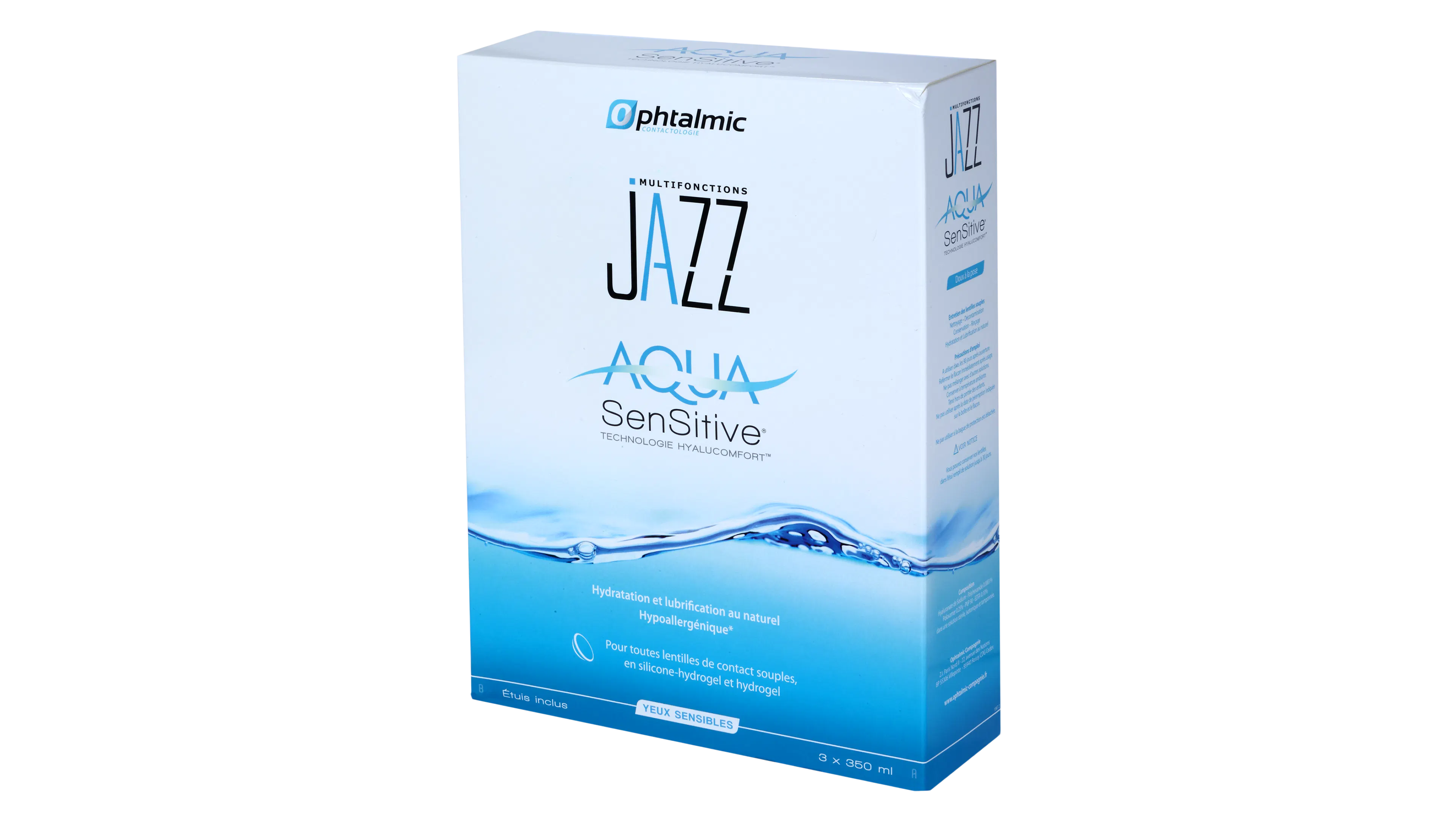 Front, Jazz Aquasensitive - Pack 3X350ml Multifonction FLACON TRI-PACK (…..)