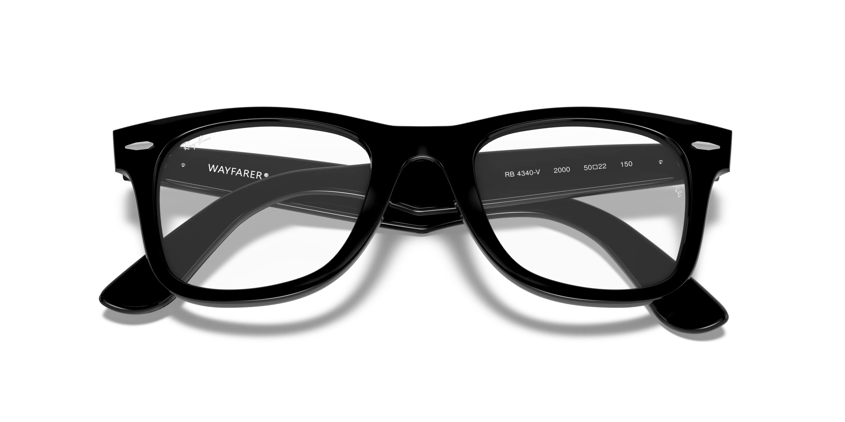 Folded, Ray-Ban Wayfarer Ease Optics RB4340V 2000