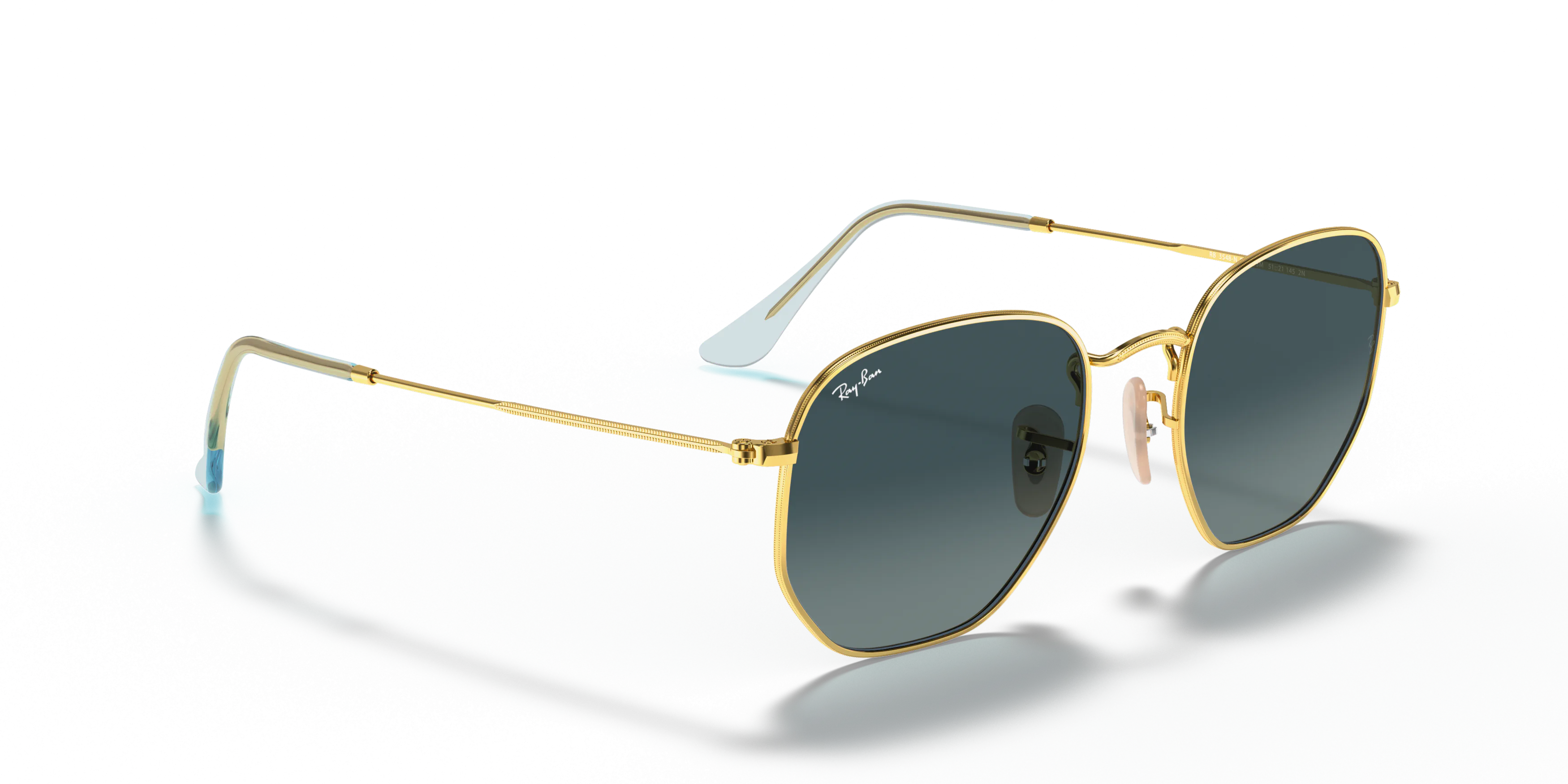 Angle_Right01, Ray-Ban Hexagonal Flat Lenses RB3548N 91233M