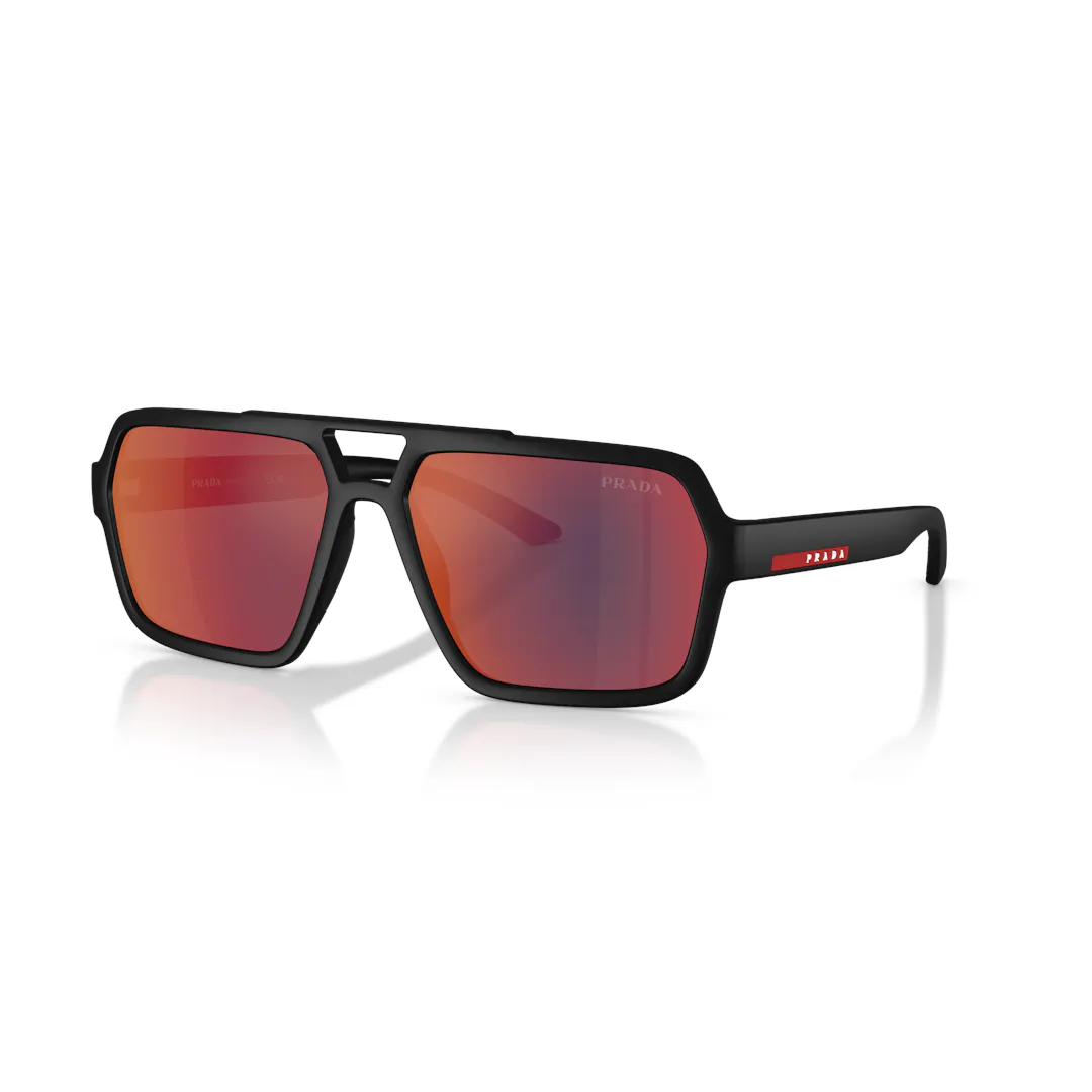 Prada Linea Rossa 0PS A06S Solbriller - Pilot Sort Spejlede Linser