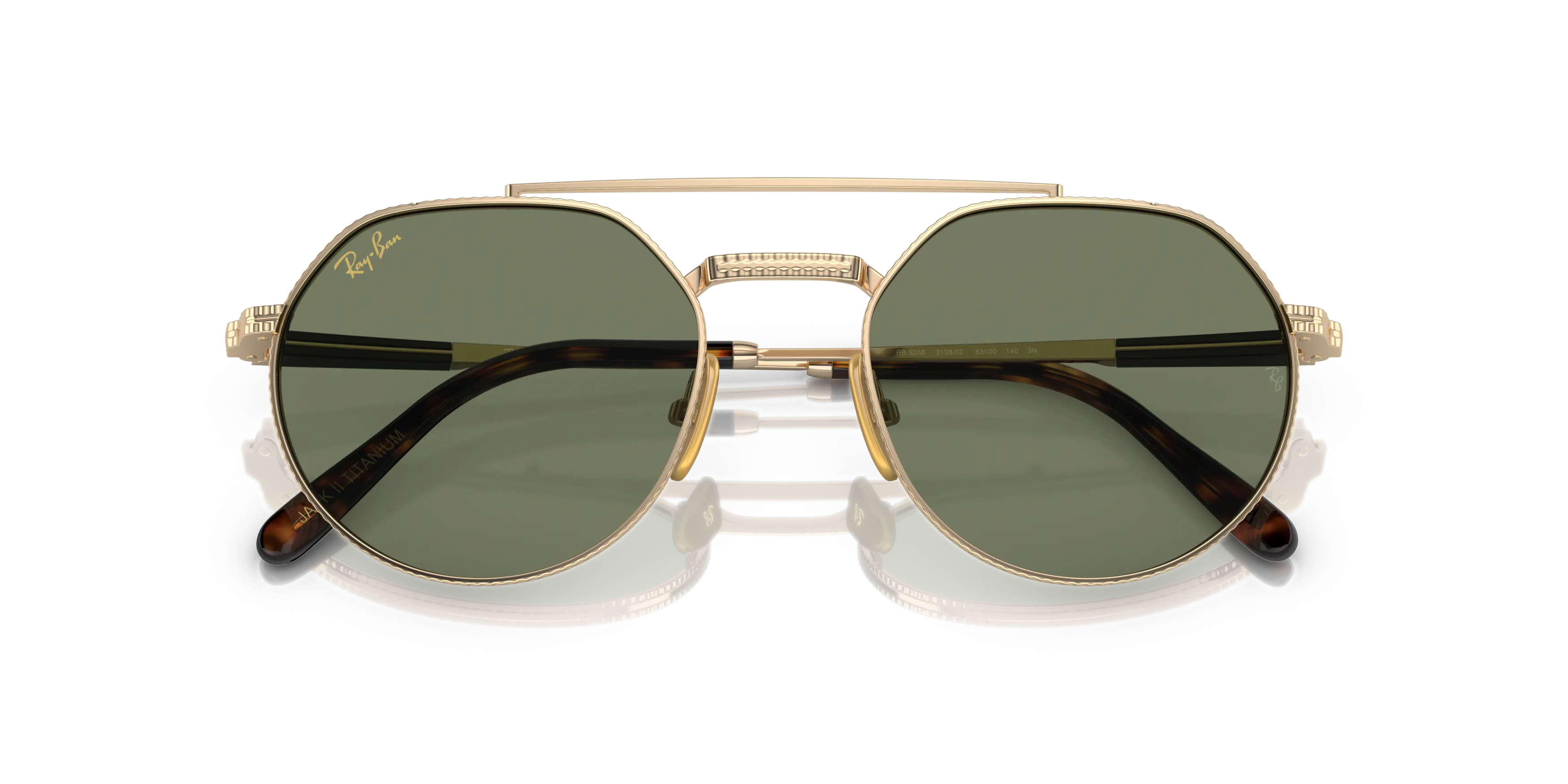 Ray-Ban RB8265 Jack II Titanium Unisex Geometrici Oro M | GrandVision