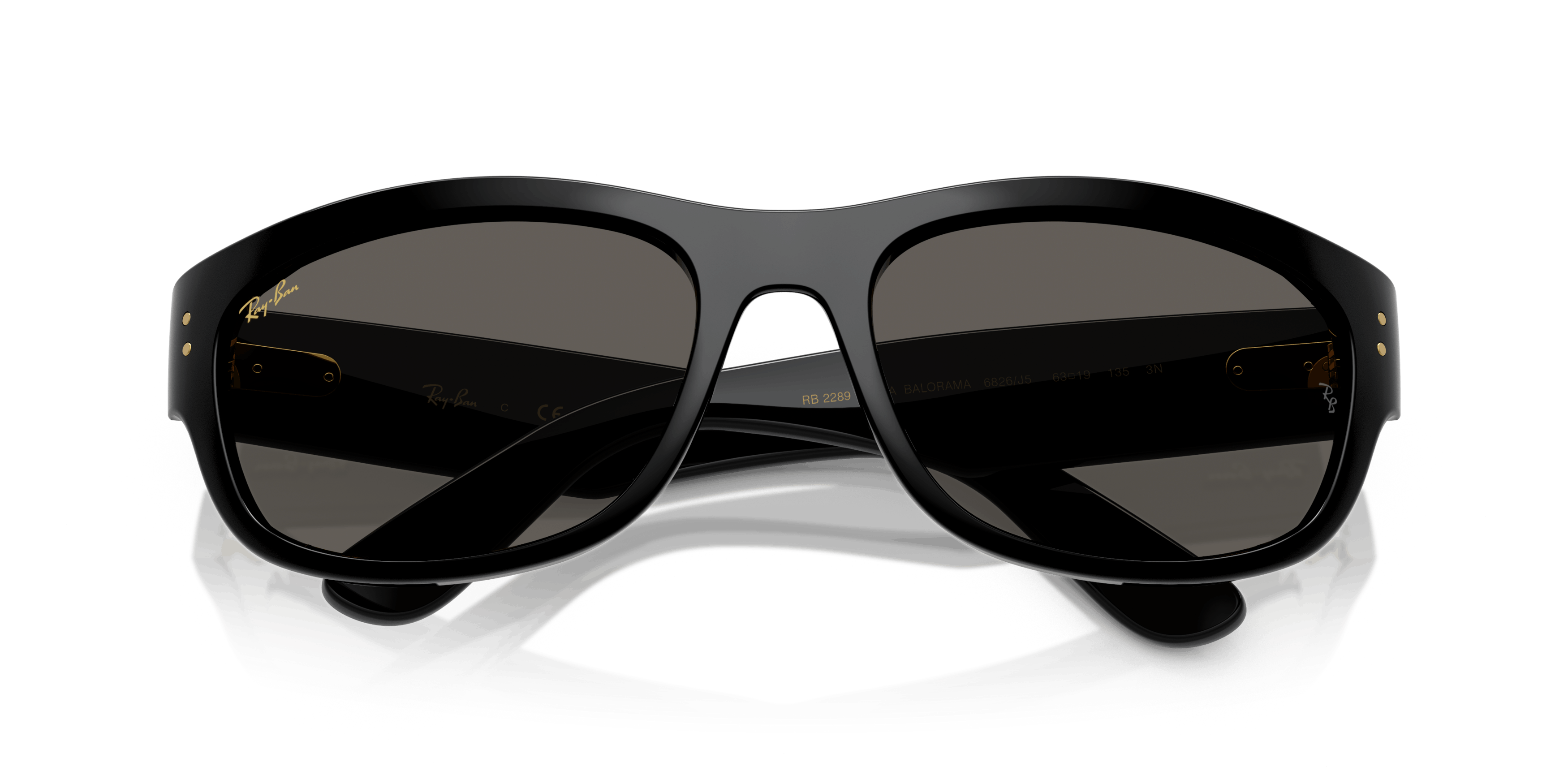 Folded, Ray-Ban Balorama Black Out 0RB2289 6826J5 Solglasögon