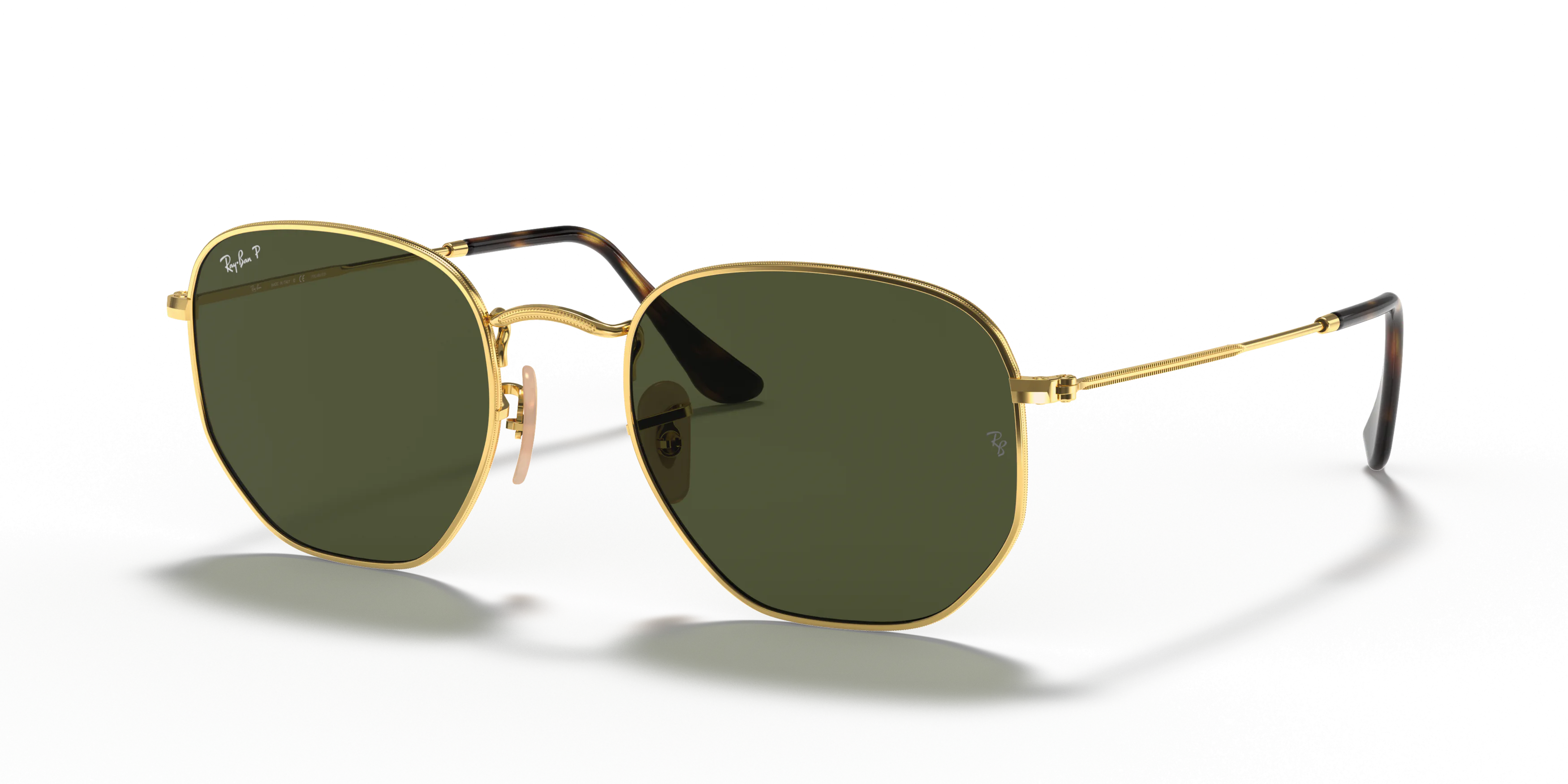 Angle_Left01, Ray-Ban Hexagonal Flat Lenses RB3548N 001/58