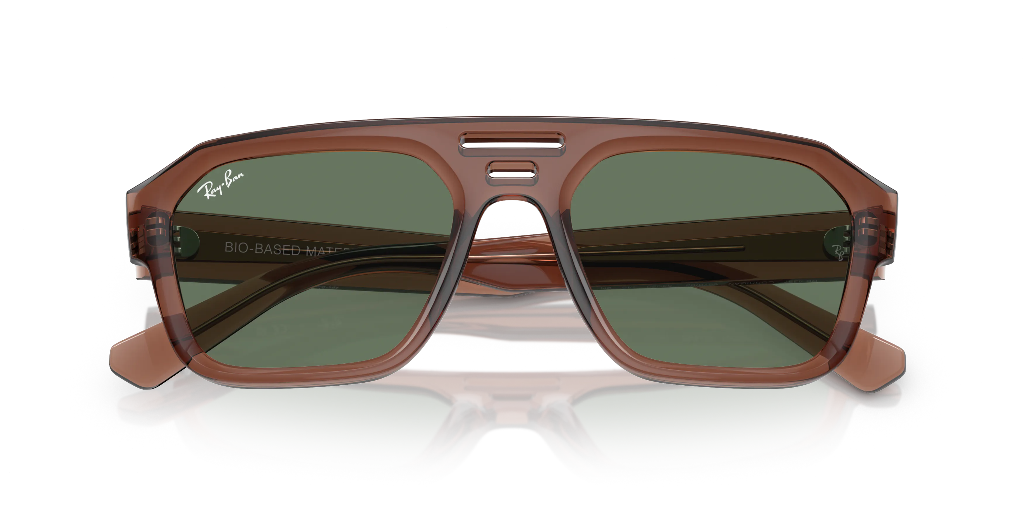 Ray Ban Rb4397 Ray-Ban RB4397 Corrigan Bio-Based irregular Sunglasses with Brown frame ...