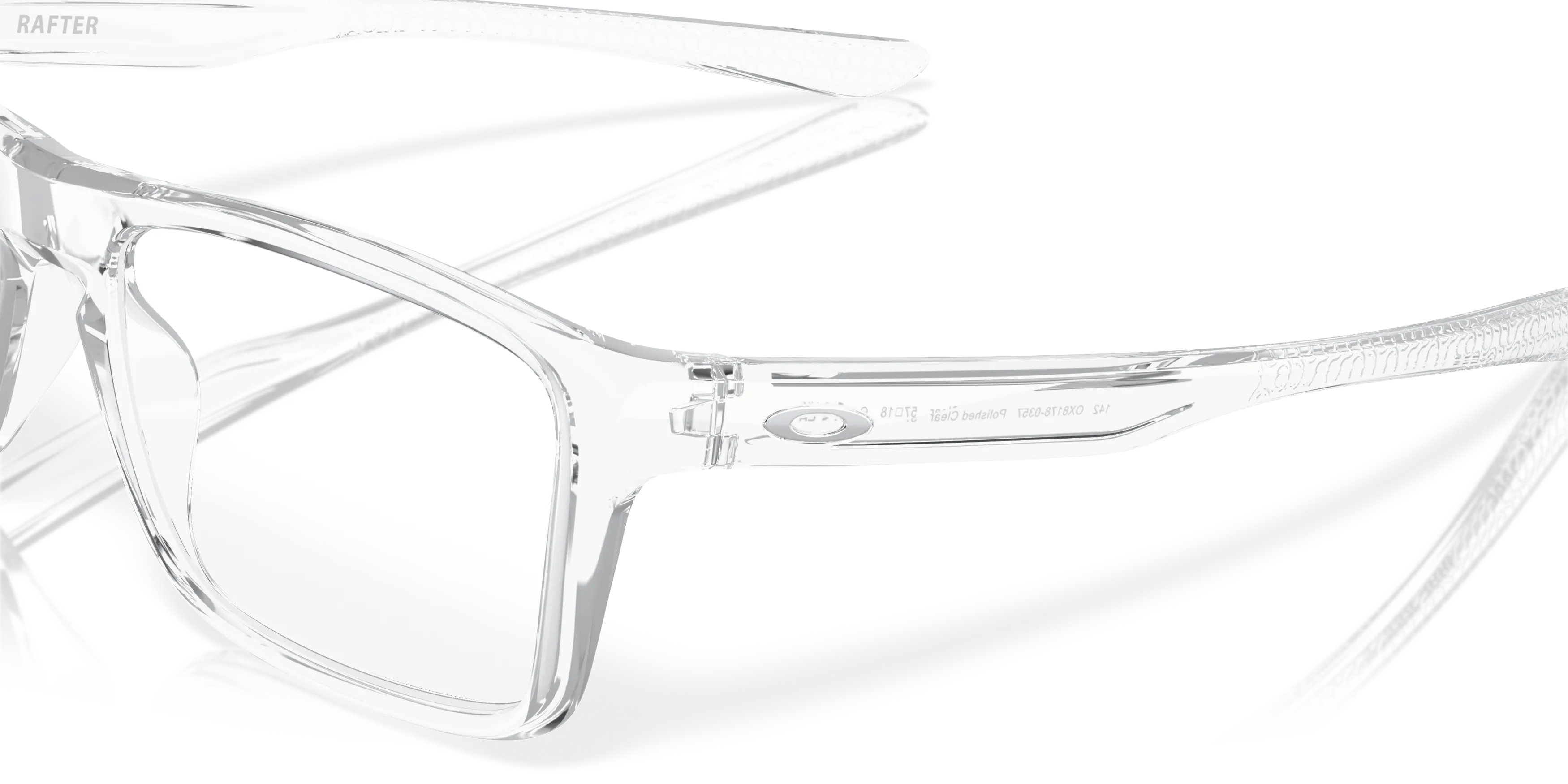 Transparent Rafter Design Oakley OX8178 Rafter rectangle Glasses with Transparent frame | David ...