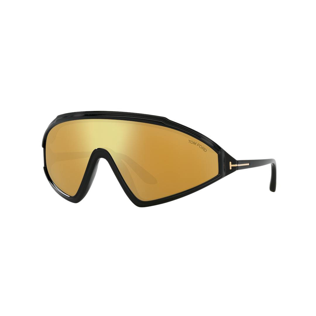 Tom Ford Lorna FT1121 Solbriller - Maske Sort Spejlede Linser