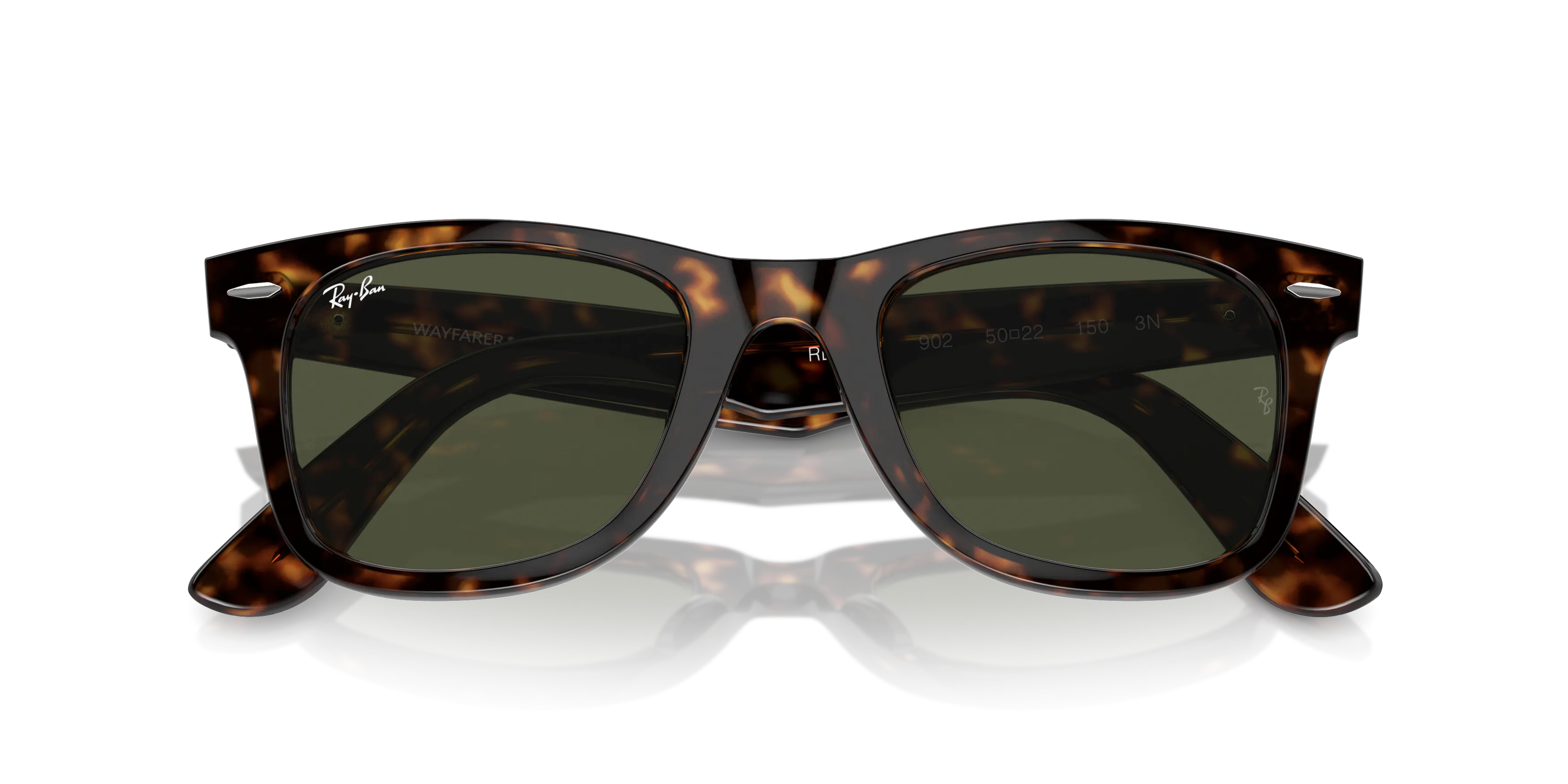 Folded, Ray-Ban Original Wayfarer Classic RB 2140 Sunglasses
