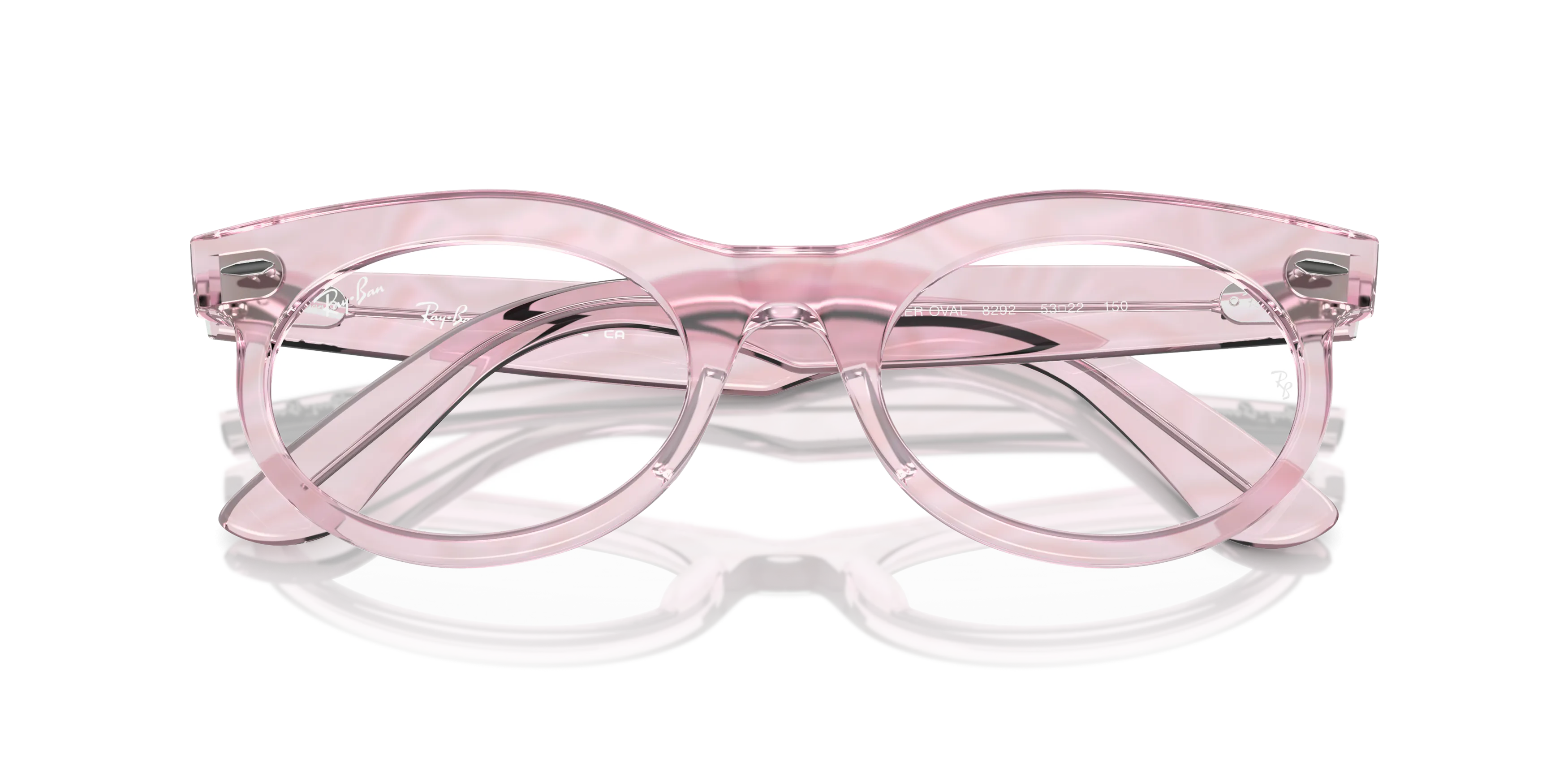 Folded, RAY-BAN Wayfarer Oval Optics Change RX2242V 8292