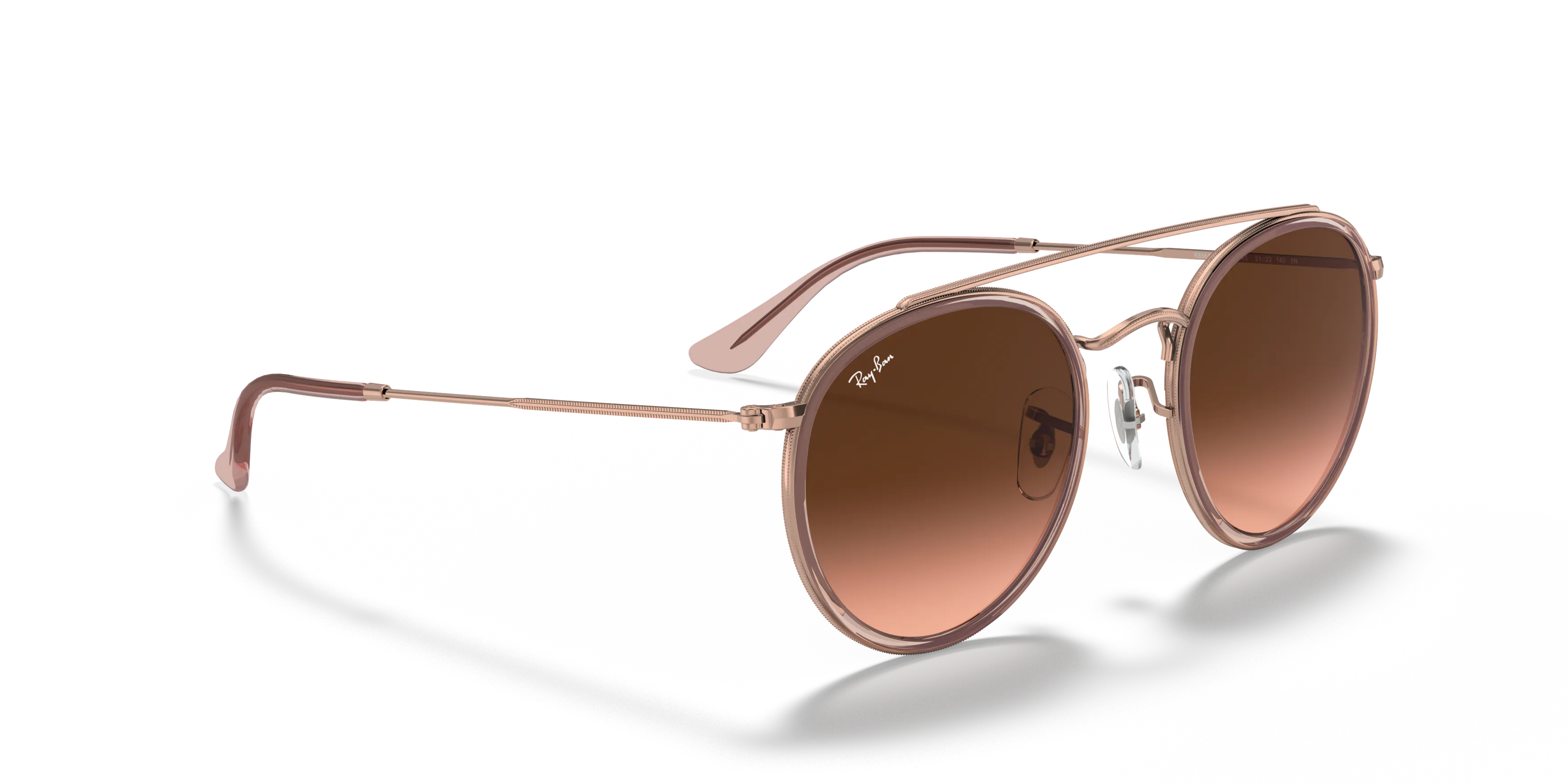 Angle_Right01, Ray-Ban Round Double Bridge RB3647N 9069A5