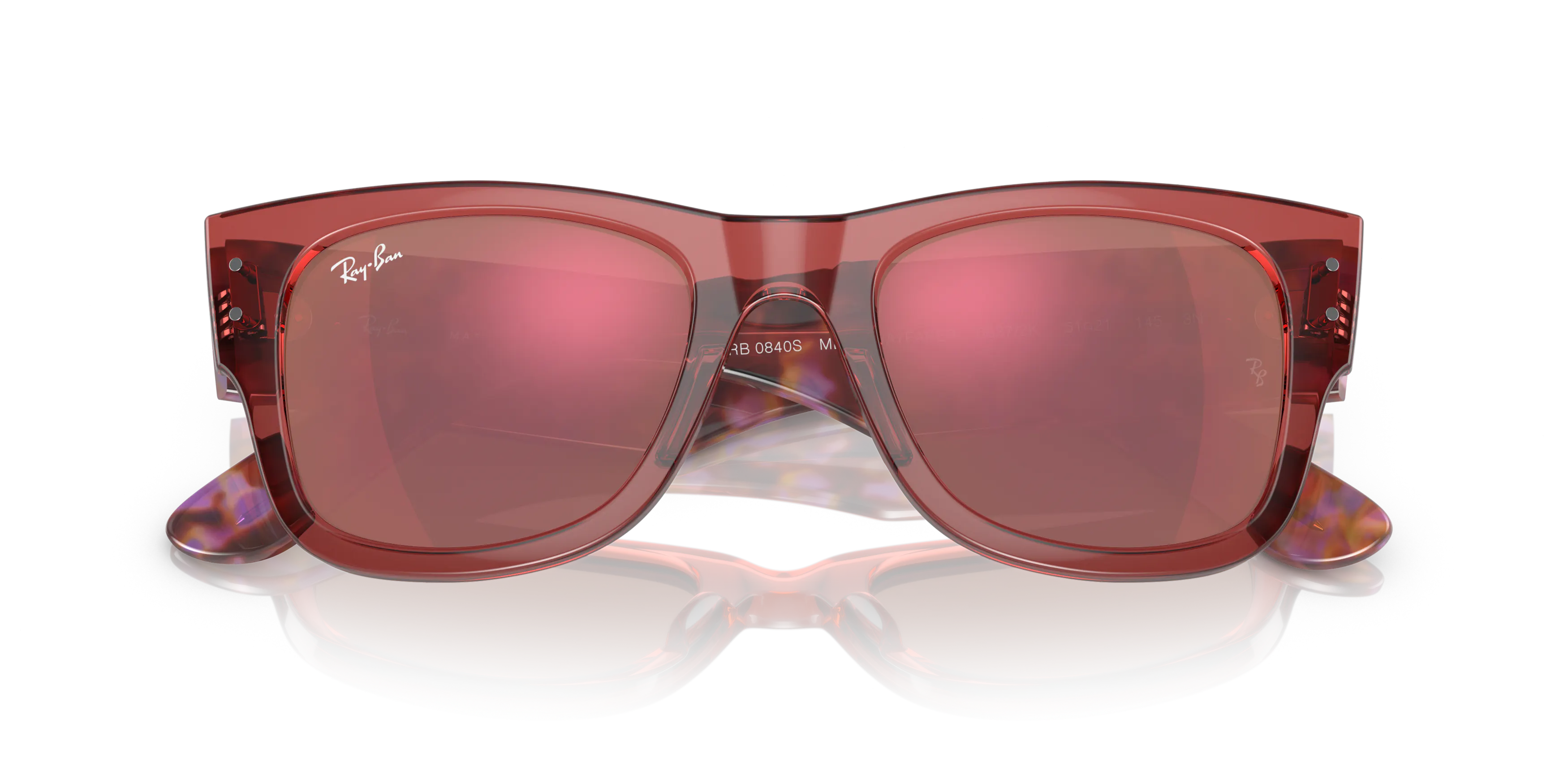 Folded, Ray-Ban MEGA WAYFARER RB0840S 66372K
