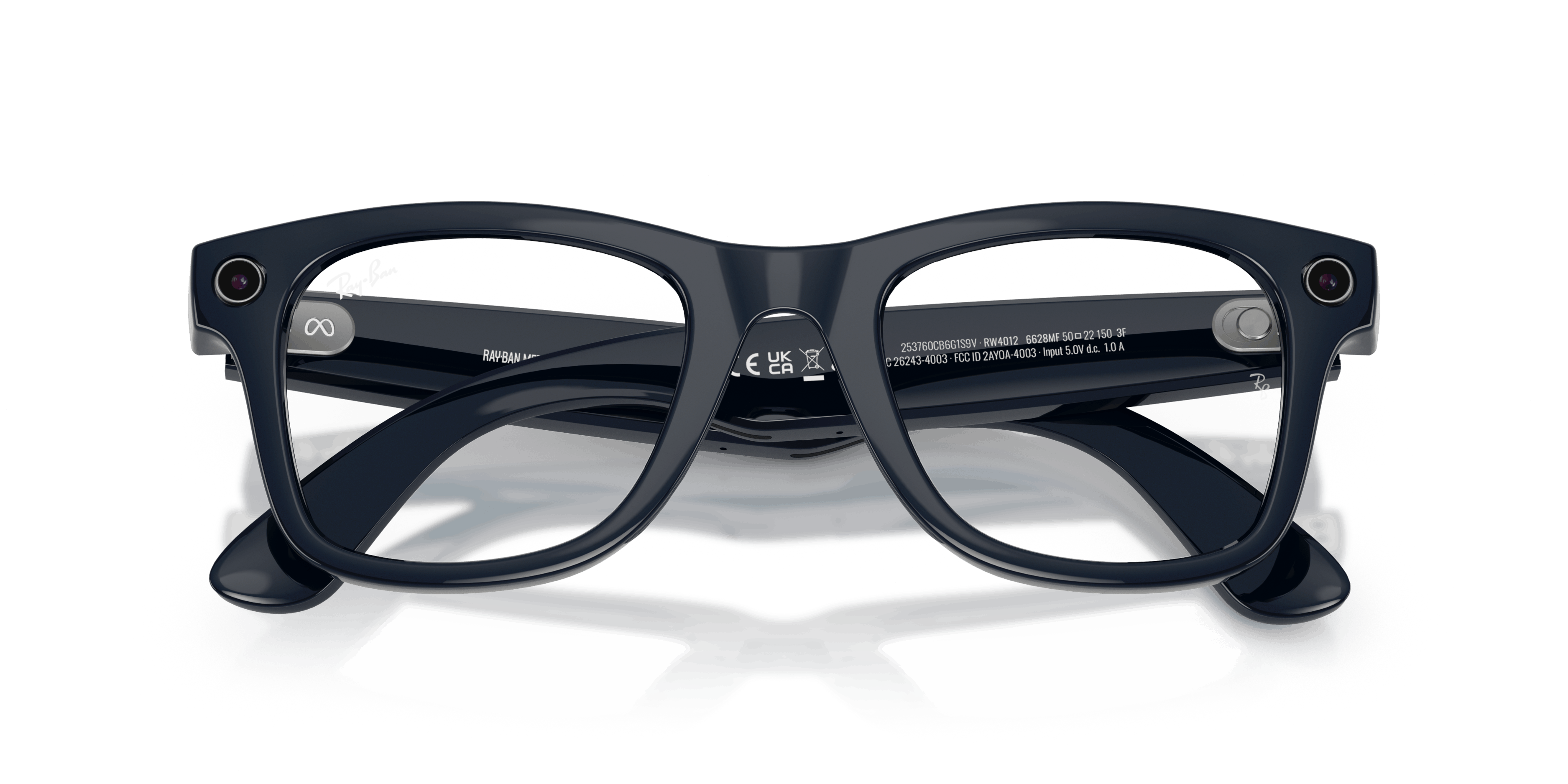 Folded, Ray-Ban Meta Wayfarer (Gen 2) RW 4012 with Transitions® lenses