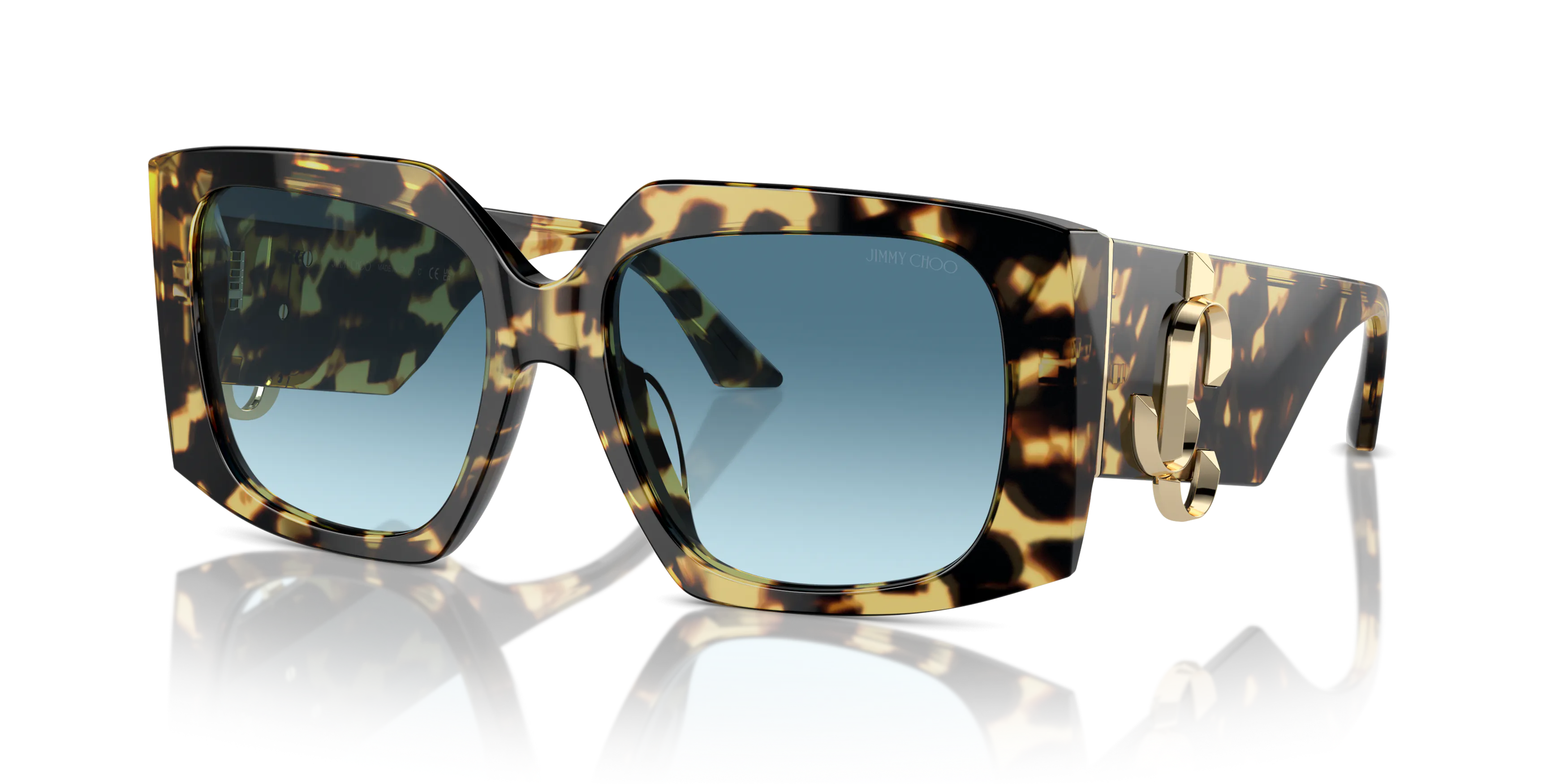 Jimmy Choo Cateye Sunglasses - Acetate - Yellow Havana