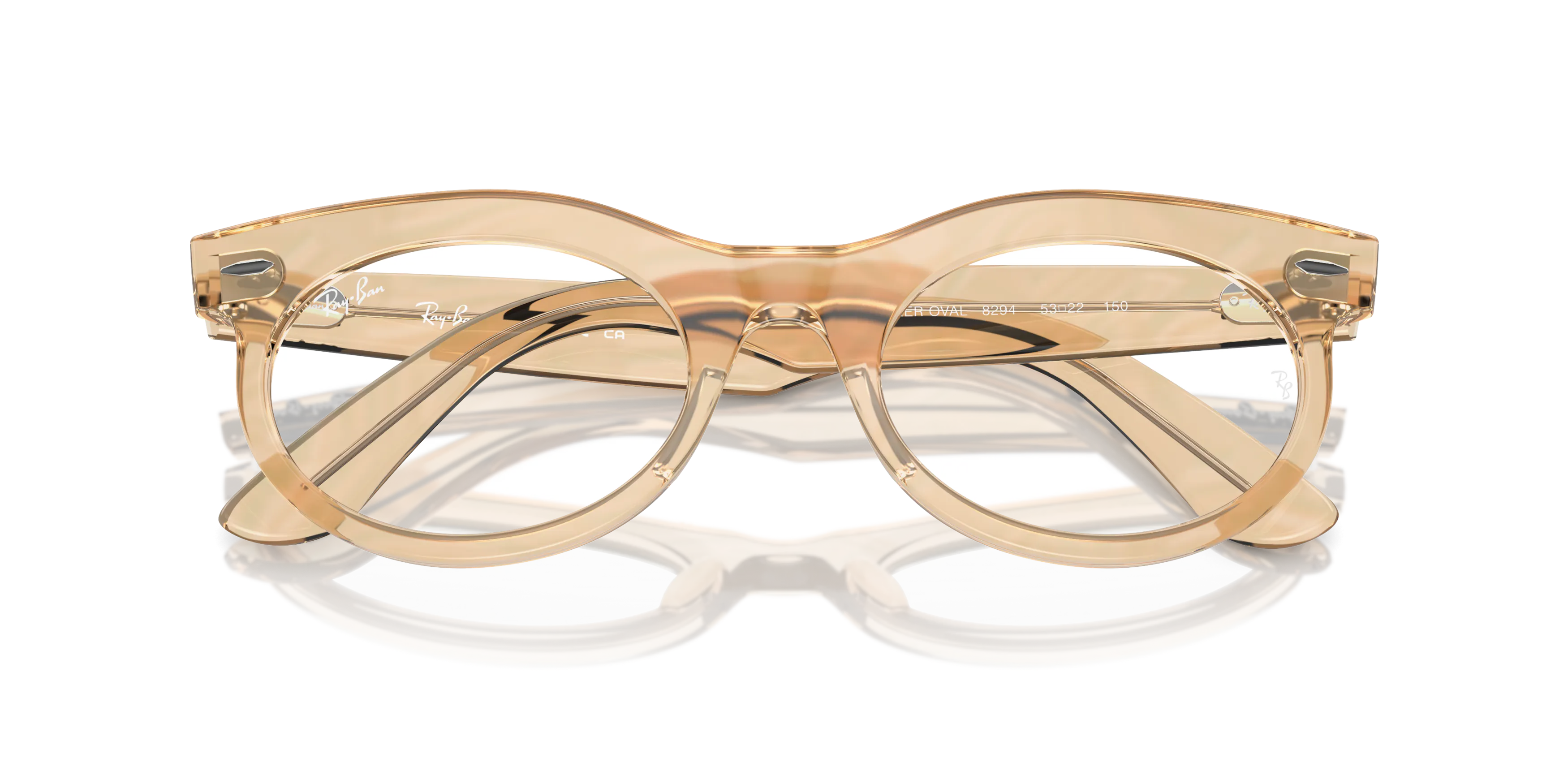 Folded, RAY-BAN Wayfarer Oval Optics Change RX2242V 8294