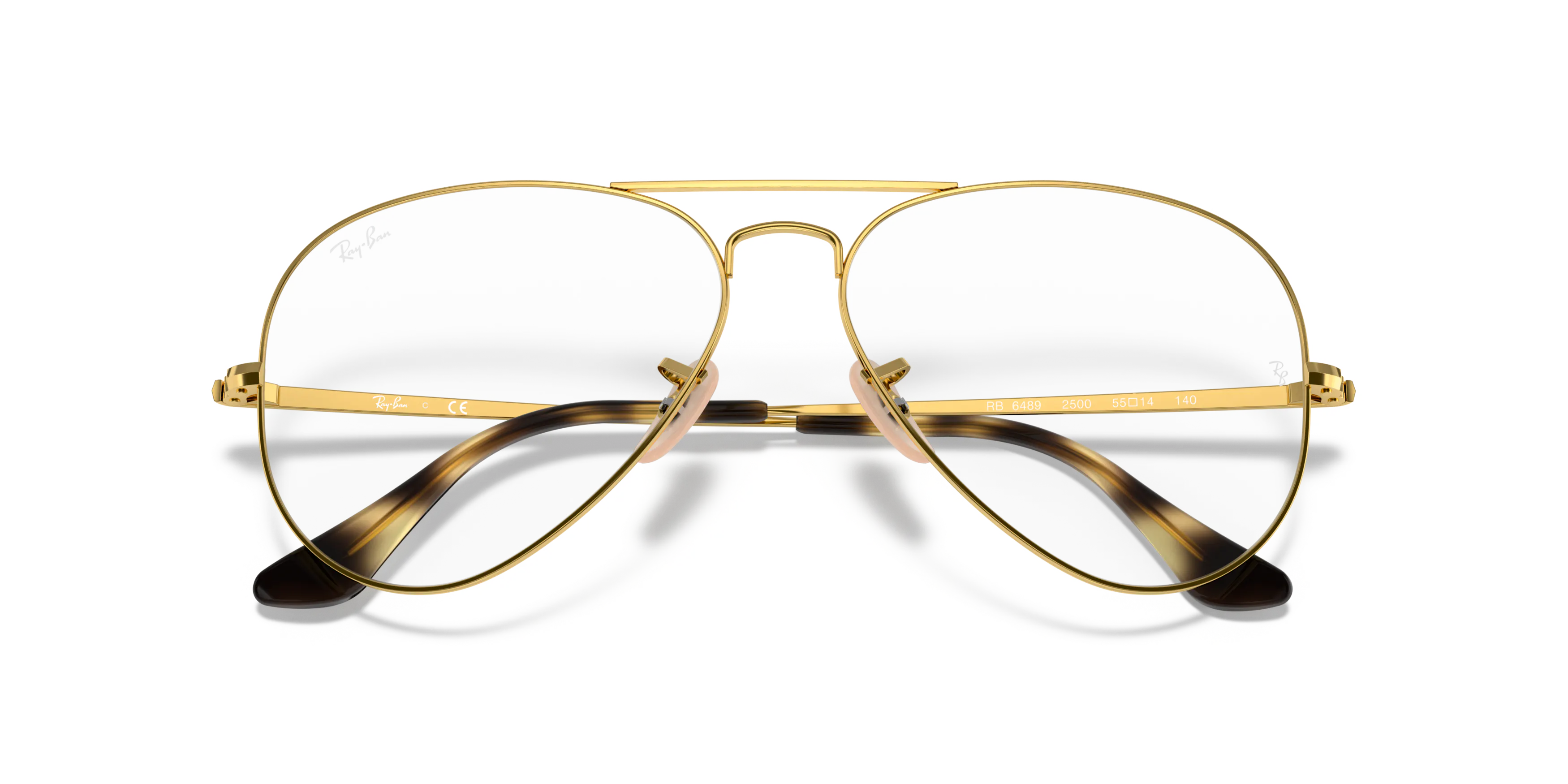 Folded, RAY-BAN Aviator Optics RX6489 2500