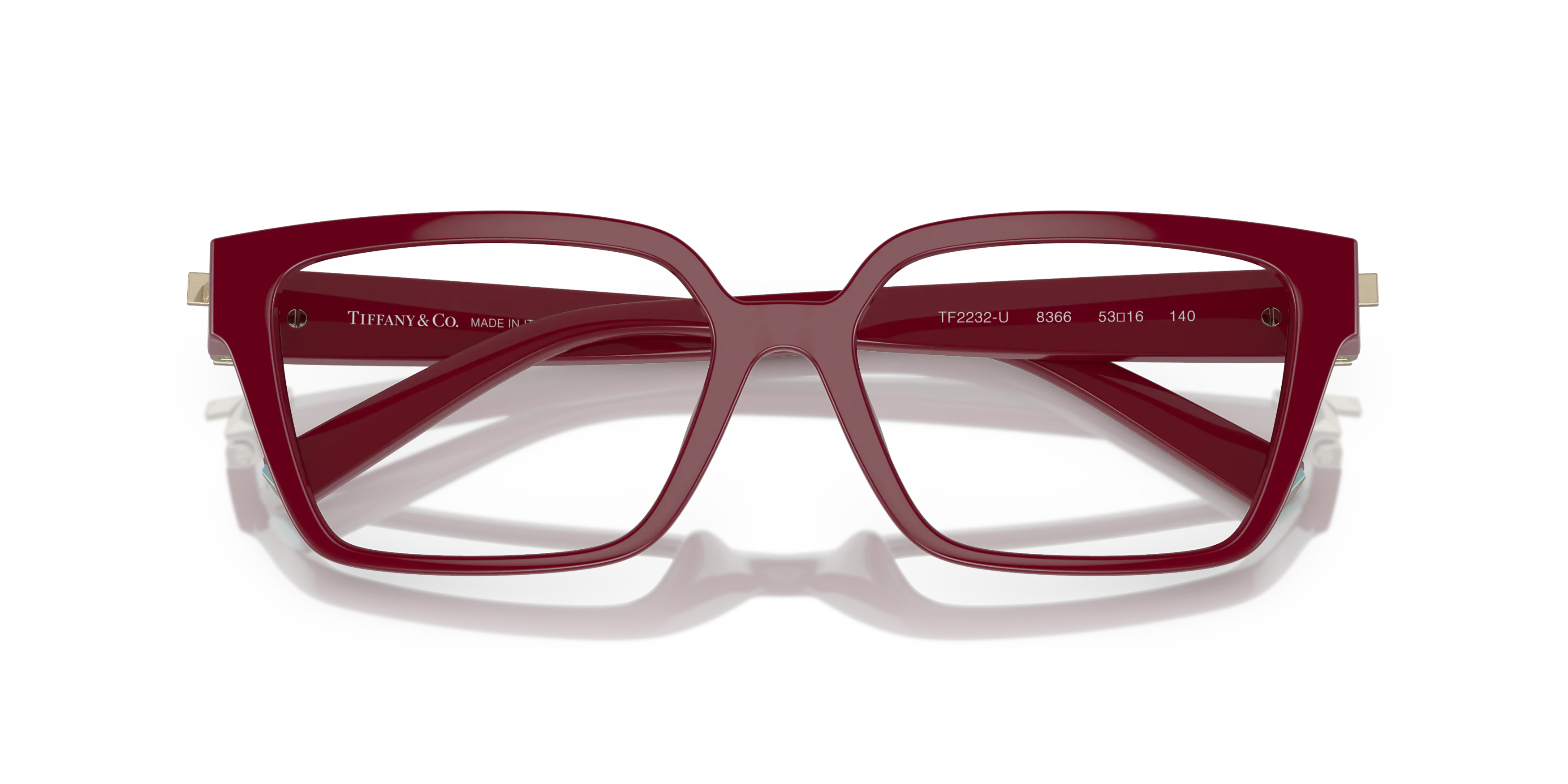 Tiffany & Co. TF2232U rectangle Glasses with Red frame | David Clulow