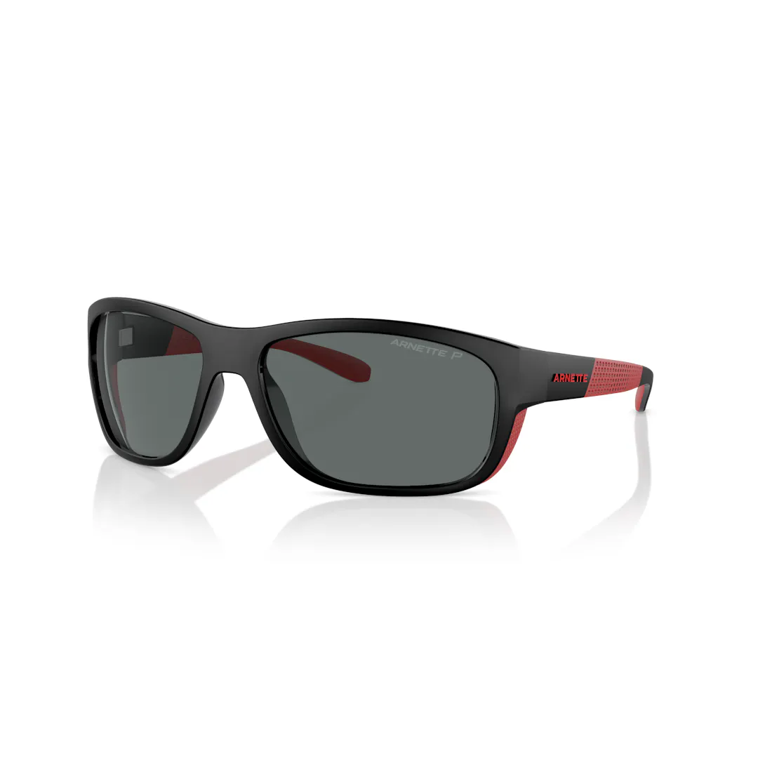 Photos - Sunglasses Arnette AN 4337 - Rectangle Square Black Red polarized Black;Red
