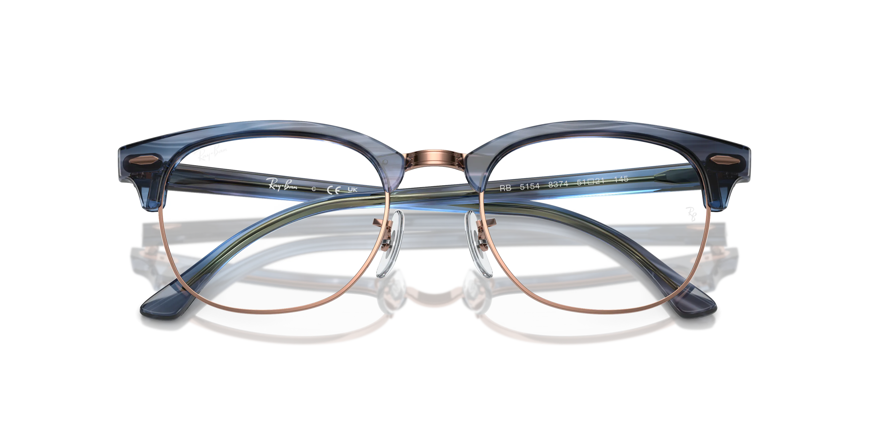 Folded, RAY-BAN Clubmaster Optics RX5154 8374