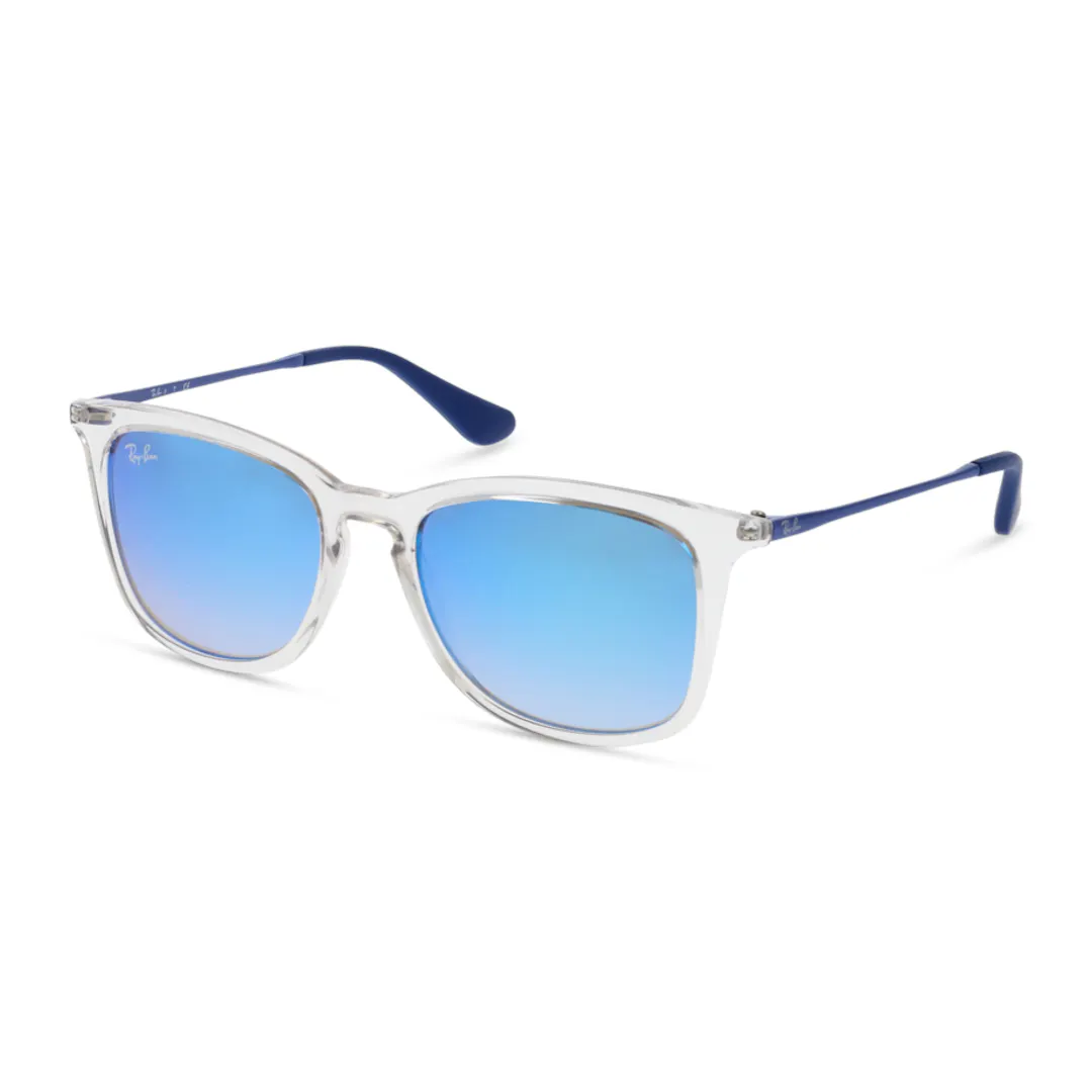 Ray-Ban Kids 0RJ9063S Solbriller - Firkantede Transparent Spejlede Linser