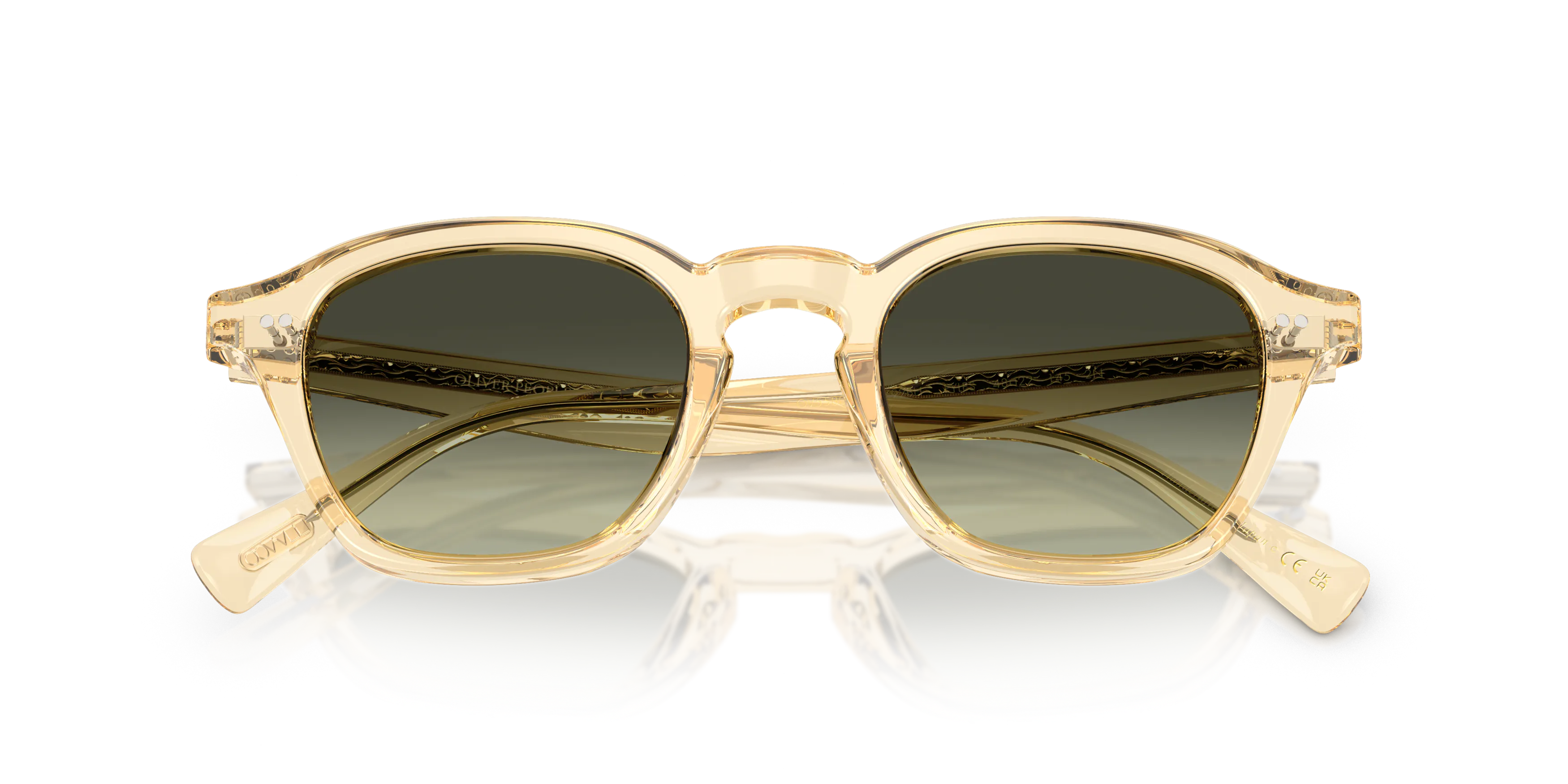 Oliver Peoples OV5580SU Eyles Sunglasses Beige frame - Green lens