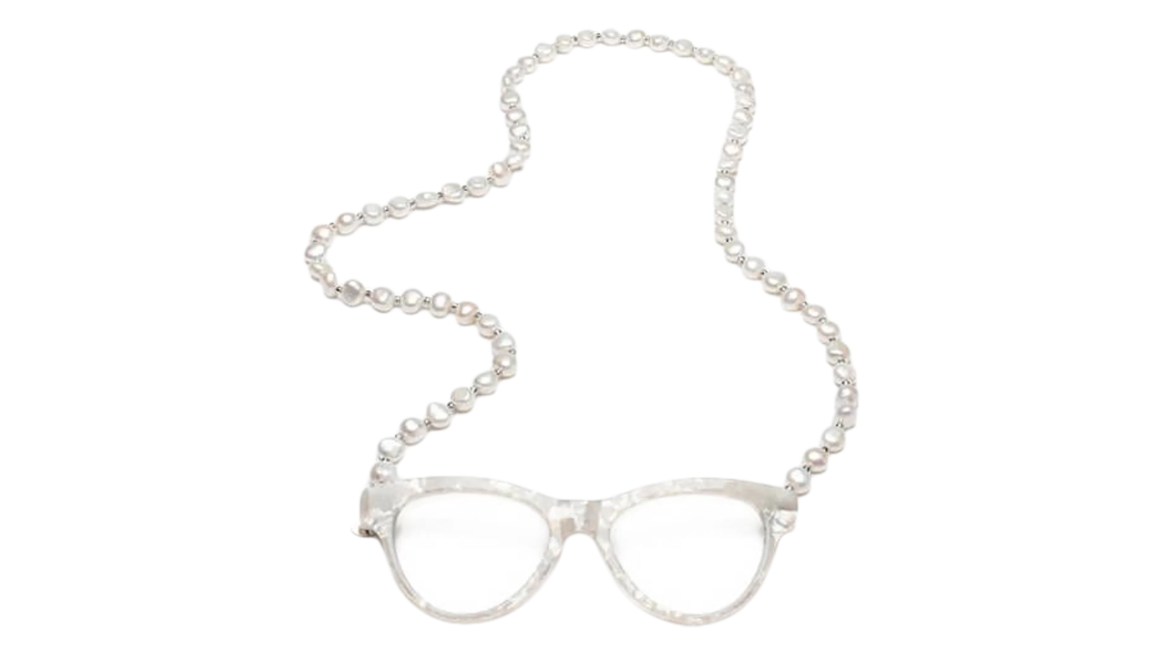 Front, CotiVision Elements Pearls - Classic White (+1.50) Necklace Reading Glasses