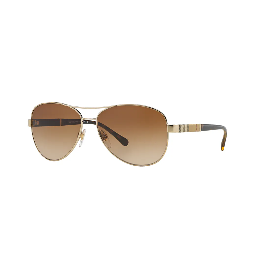 Burberry 0BE3080 Solbriller - Pilot Guld Burberry 0BE3080 Solbriller - Pilot Guld