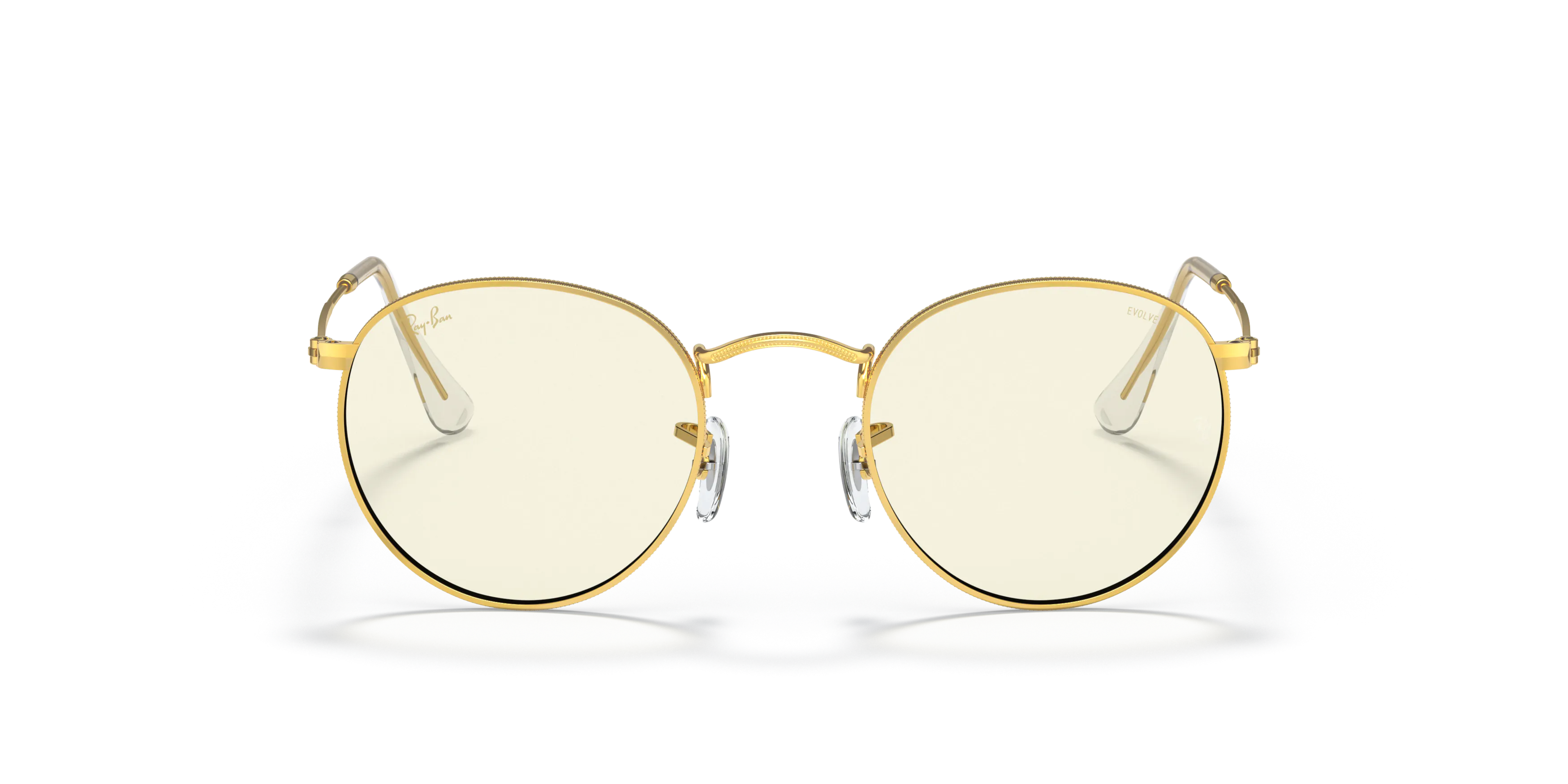 Front, Ray-Ban Round Blue Light Clear Evolve RB3447 Round Blue-Light Clear Evolve 9196BL