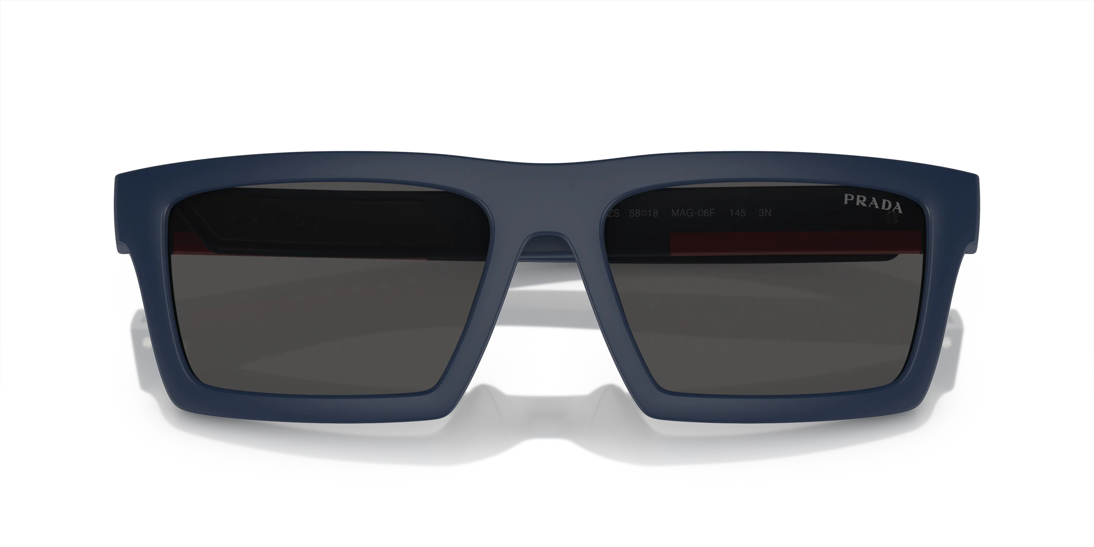 Prada Linea Rossa PS 02ZSU 1BO02G Preto Retangular Homem