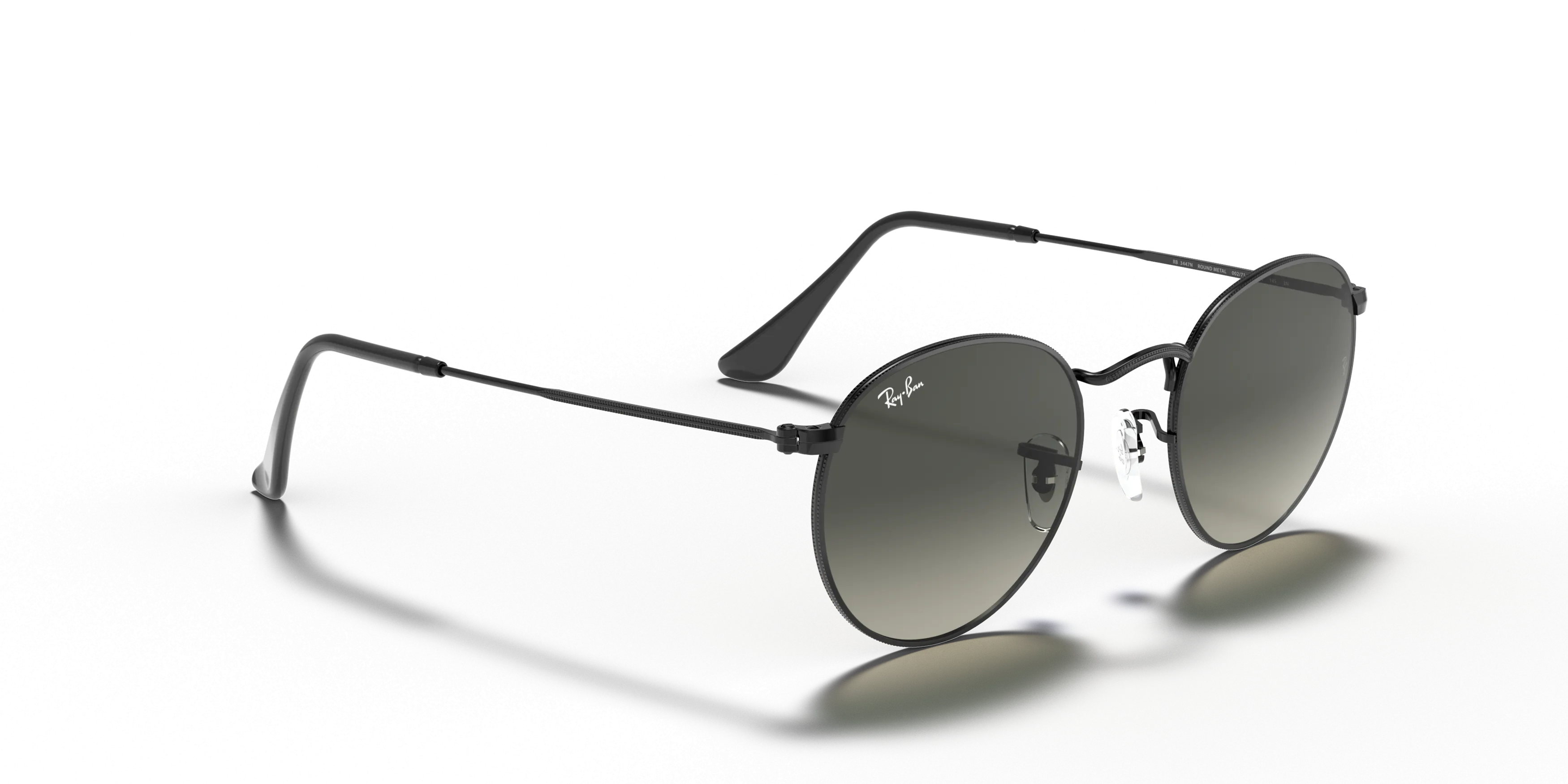 Angle_Right01, Ray-Ban Round Flat Lenses RB3447N 002/71