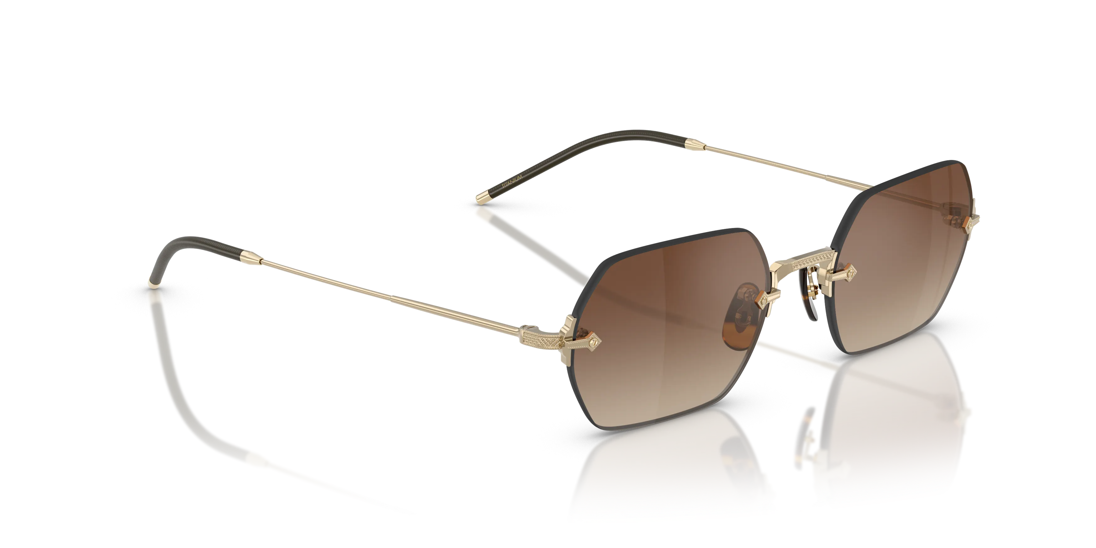 Oliver Peoples OV1353ST TK-13 irregular Sunglasses with Gold frame