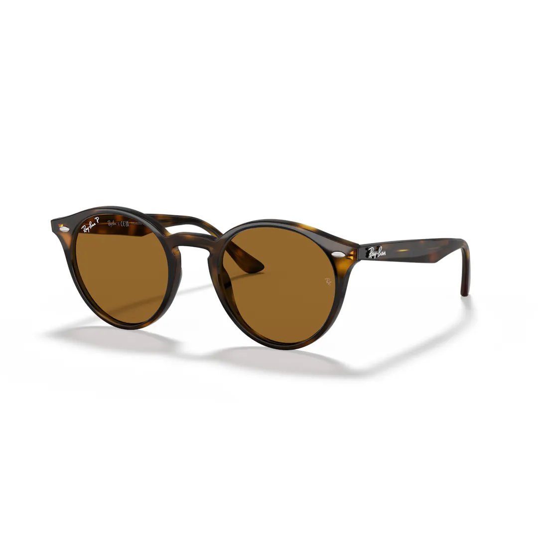 Ray-Ban 0RB2180 Solbriller - Runde Brun Polariserede Linser Ray-Ban 0RB2180 Solbriller - Runde Brun Polariserede Linser