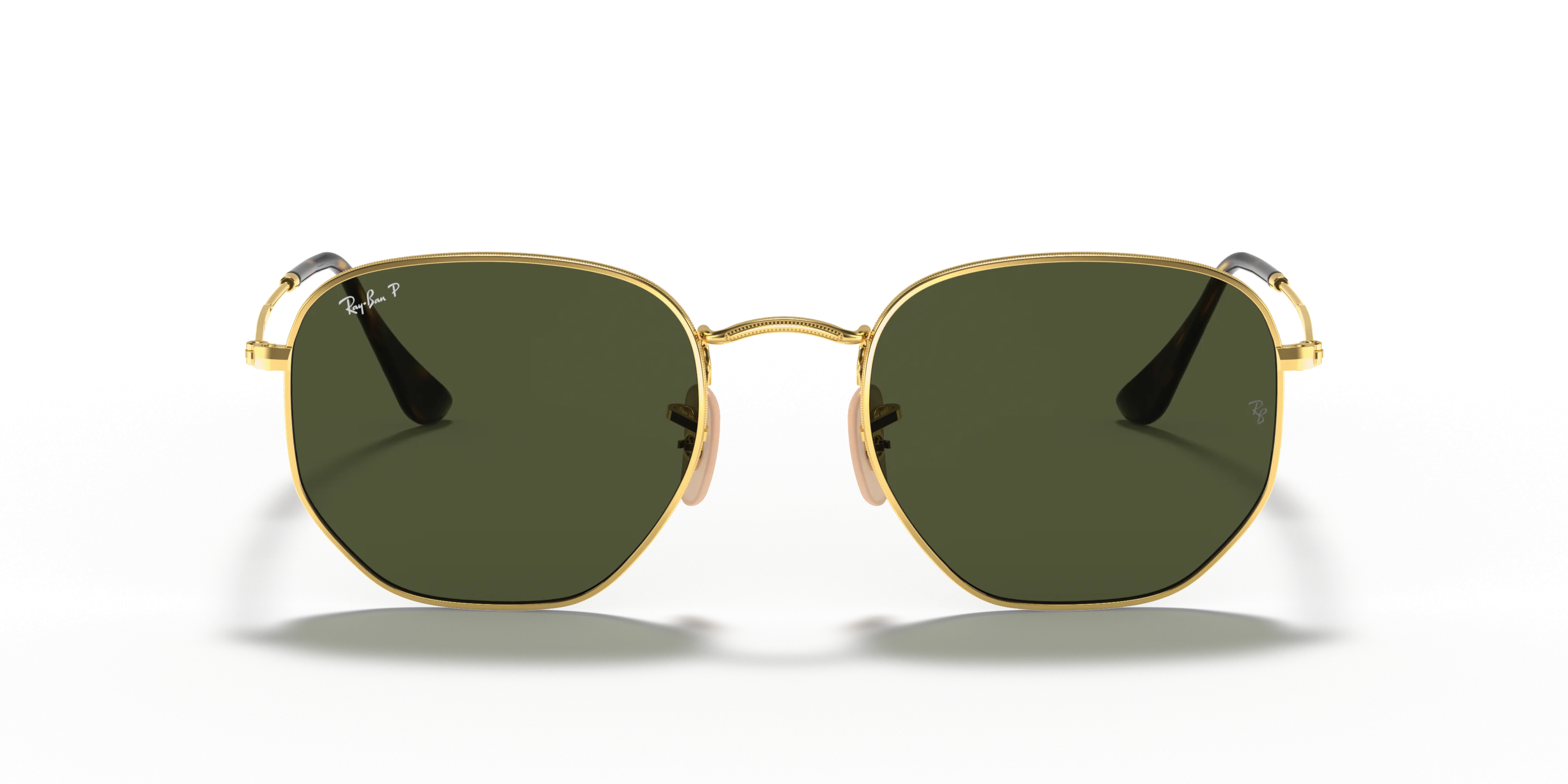Front, Ray-Ban Hexagonal Flat Lenses RB3548N 001/58