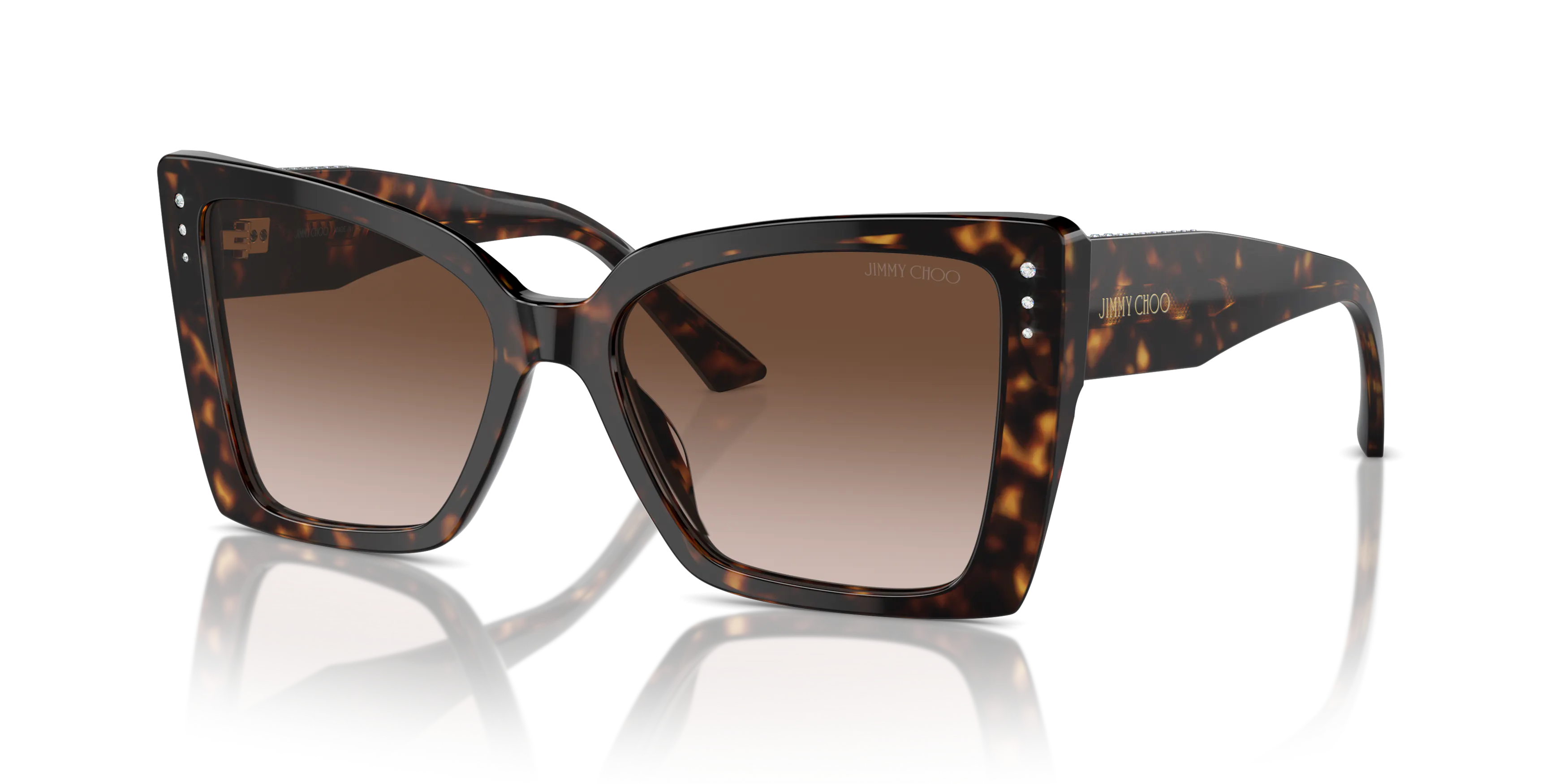 Jimmy Choo Cateye Sunglasses - Havana - Acetate