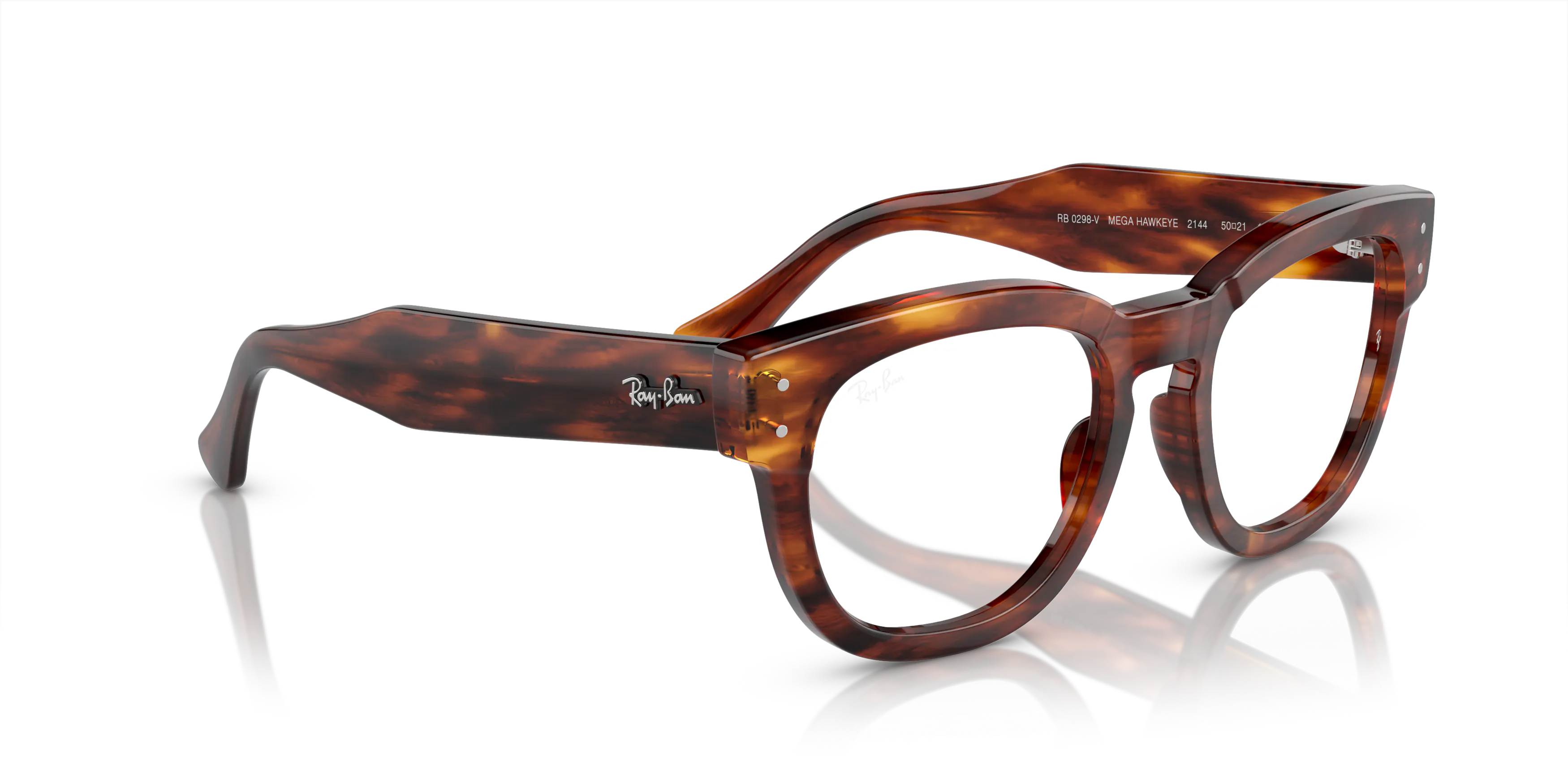 Ray-Ban RX0298VF 2144 MEGA HAWKEYE 可視光 楽天市場】RayBan Zero Mega hawkeye RX0298VF 2144 50mm ストライプ