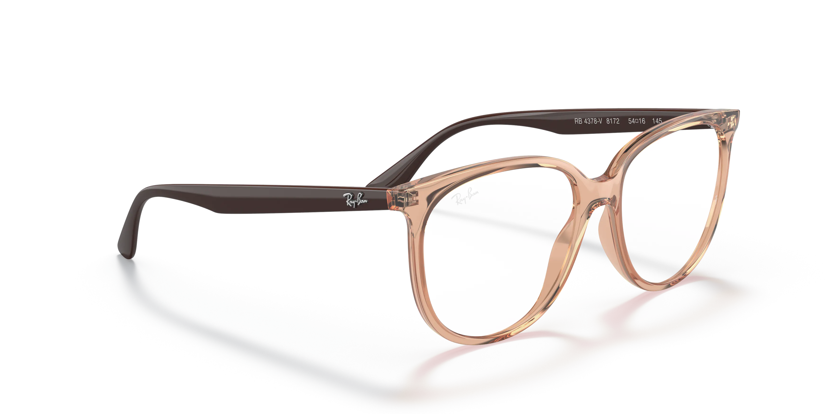 Ray-Ban RB4378V Glasses square Glasses with Brown frame | David Clulow