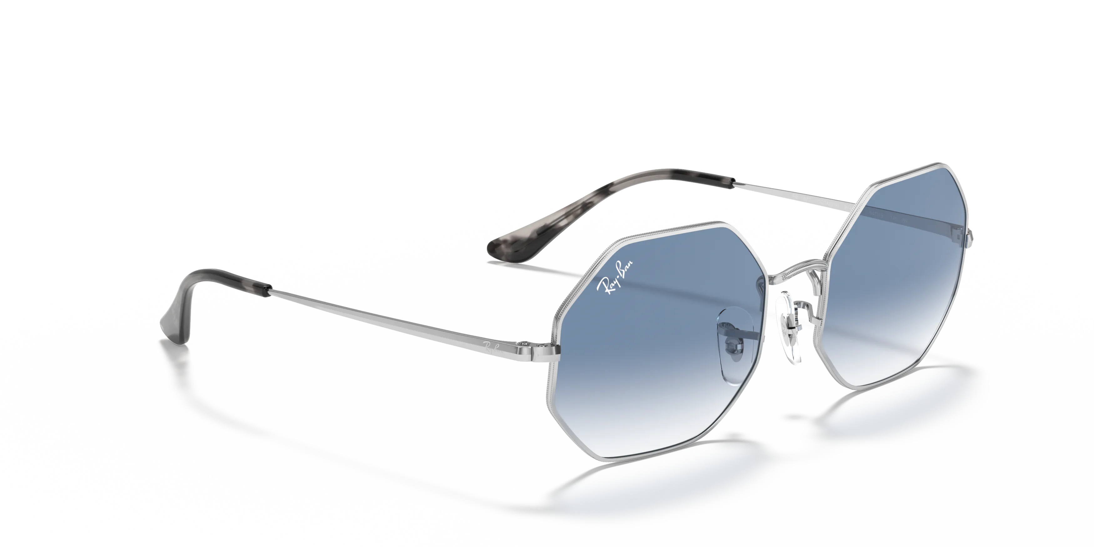 Ray-Ban RB1972 Octagon 1972 irregular Sunglasses with Silver frame