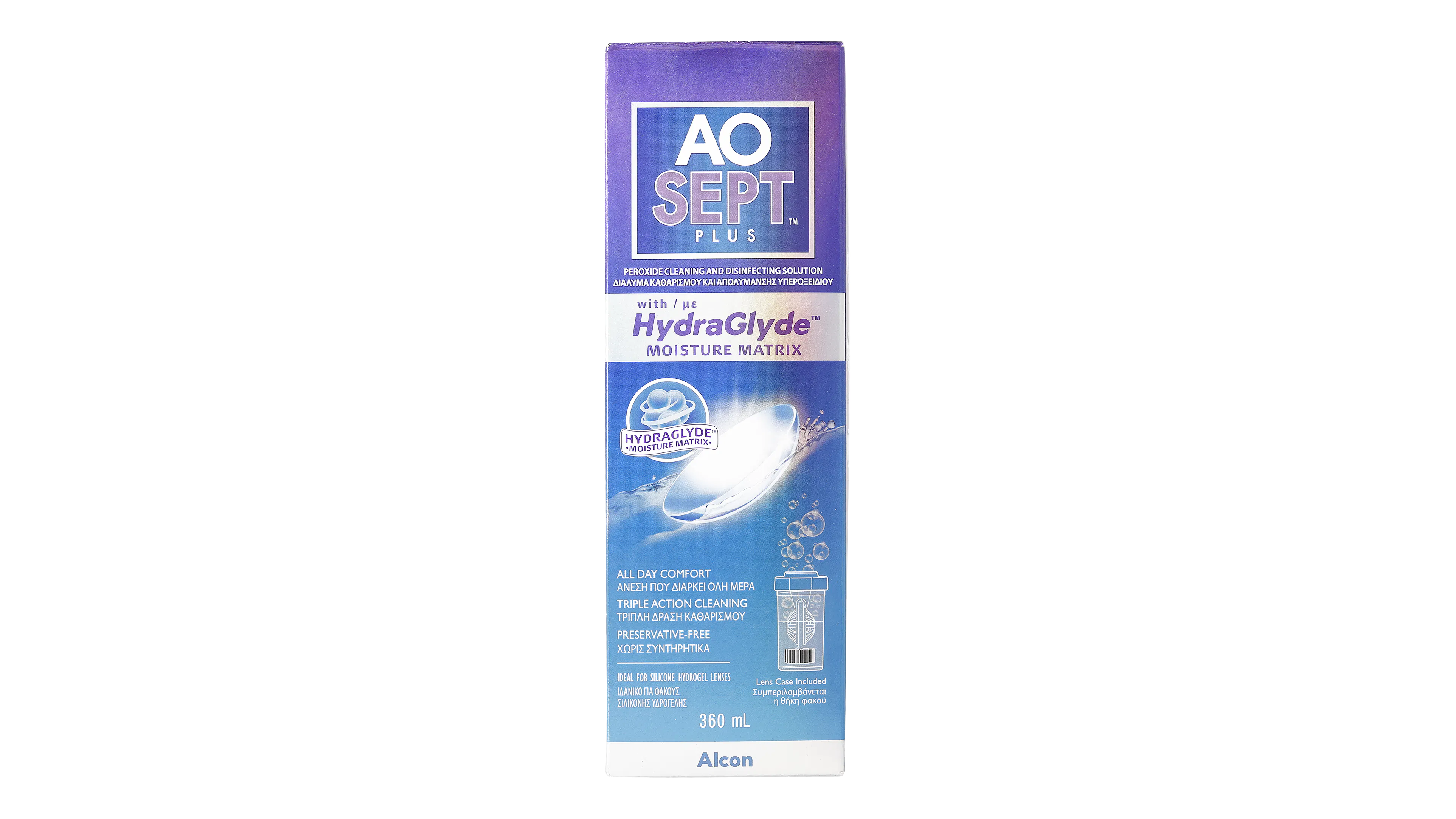 Front, Aosept Hydraglyde Peróxido 360ml