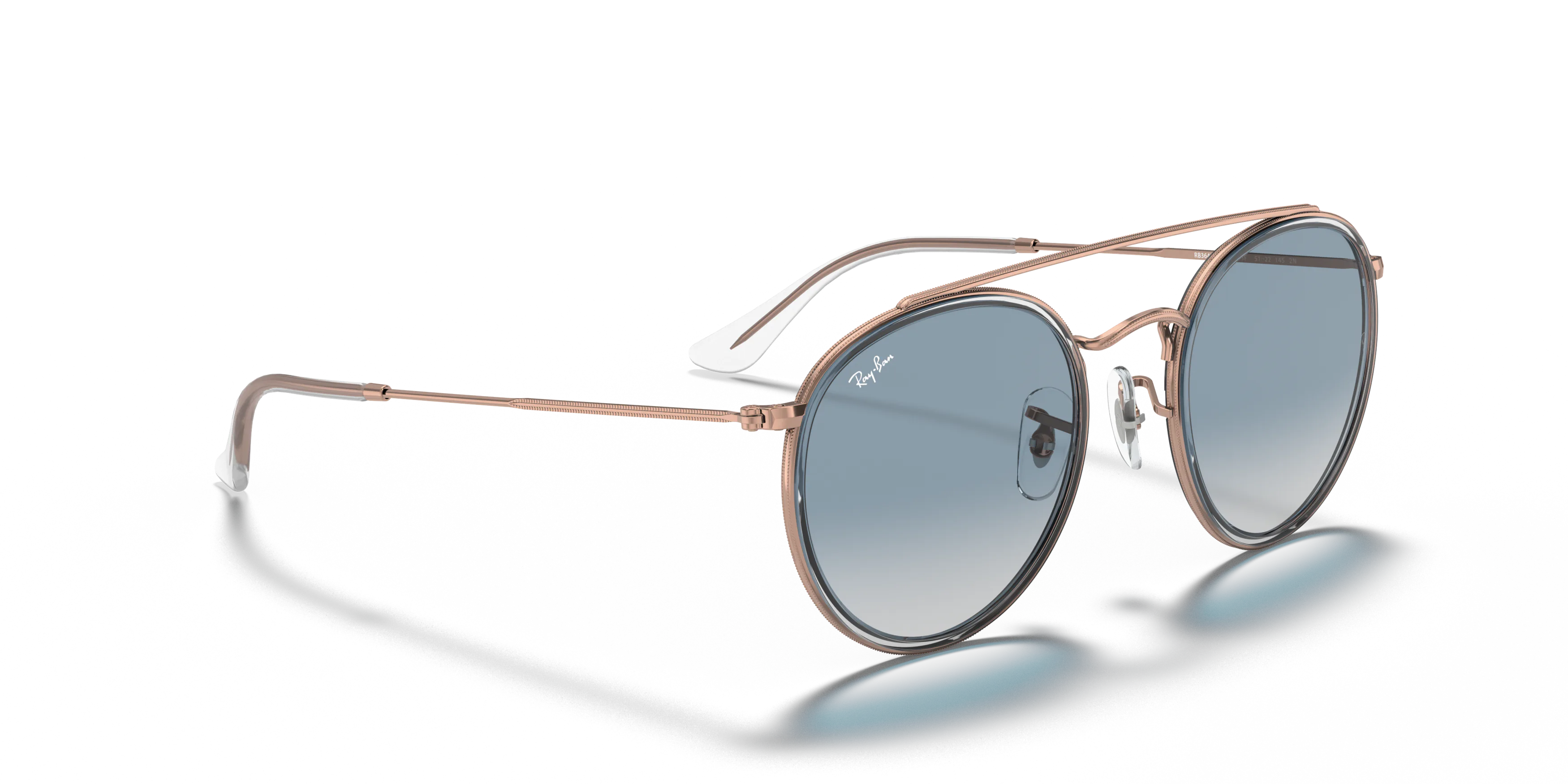 Angle_Right01, Ray-Ban Round Double Bridge RB3647N 90683F