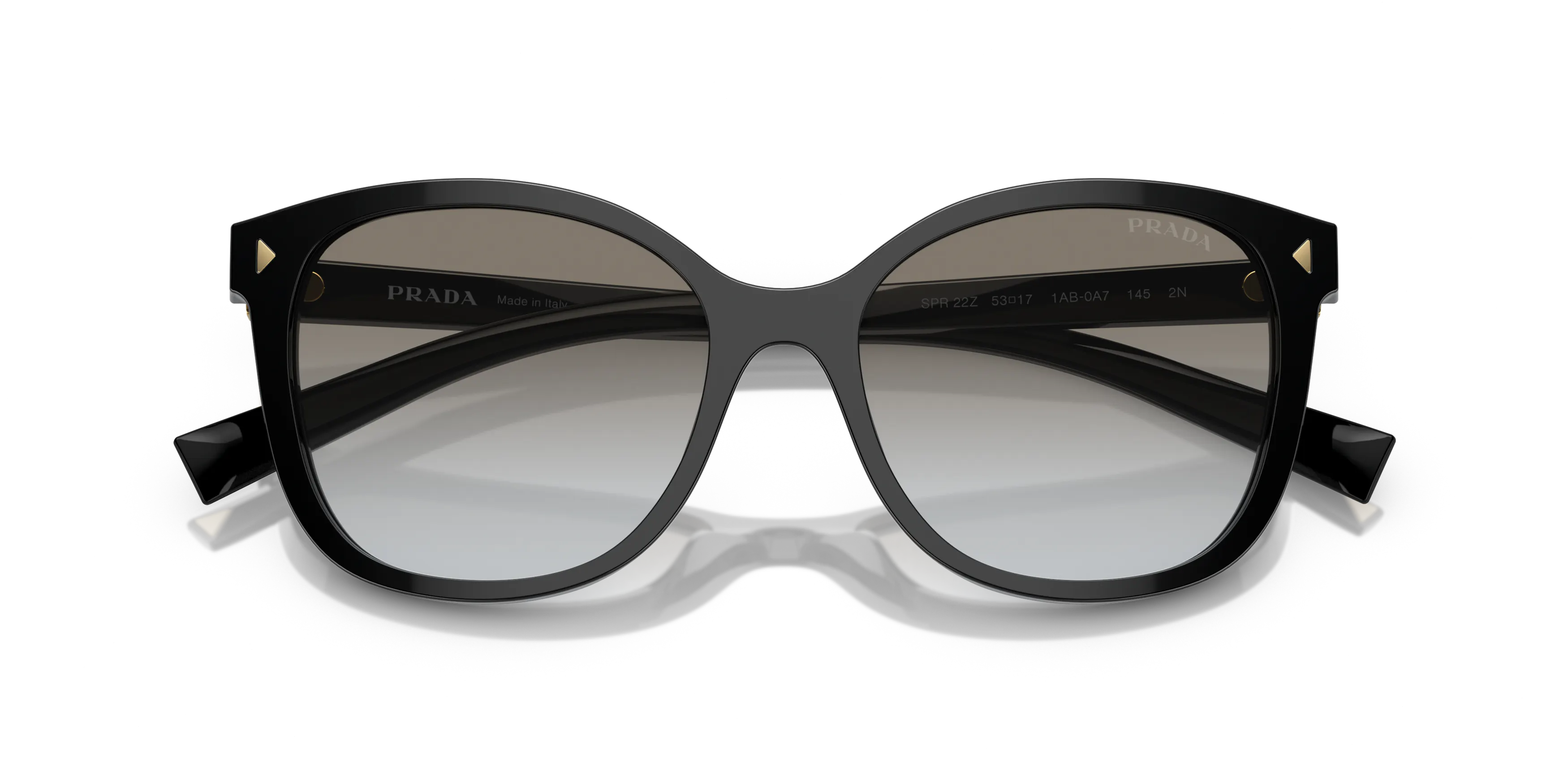 Prada PR 22ZS square Sunglasses with Black frame and Grey lenses