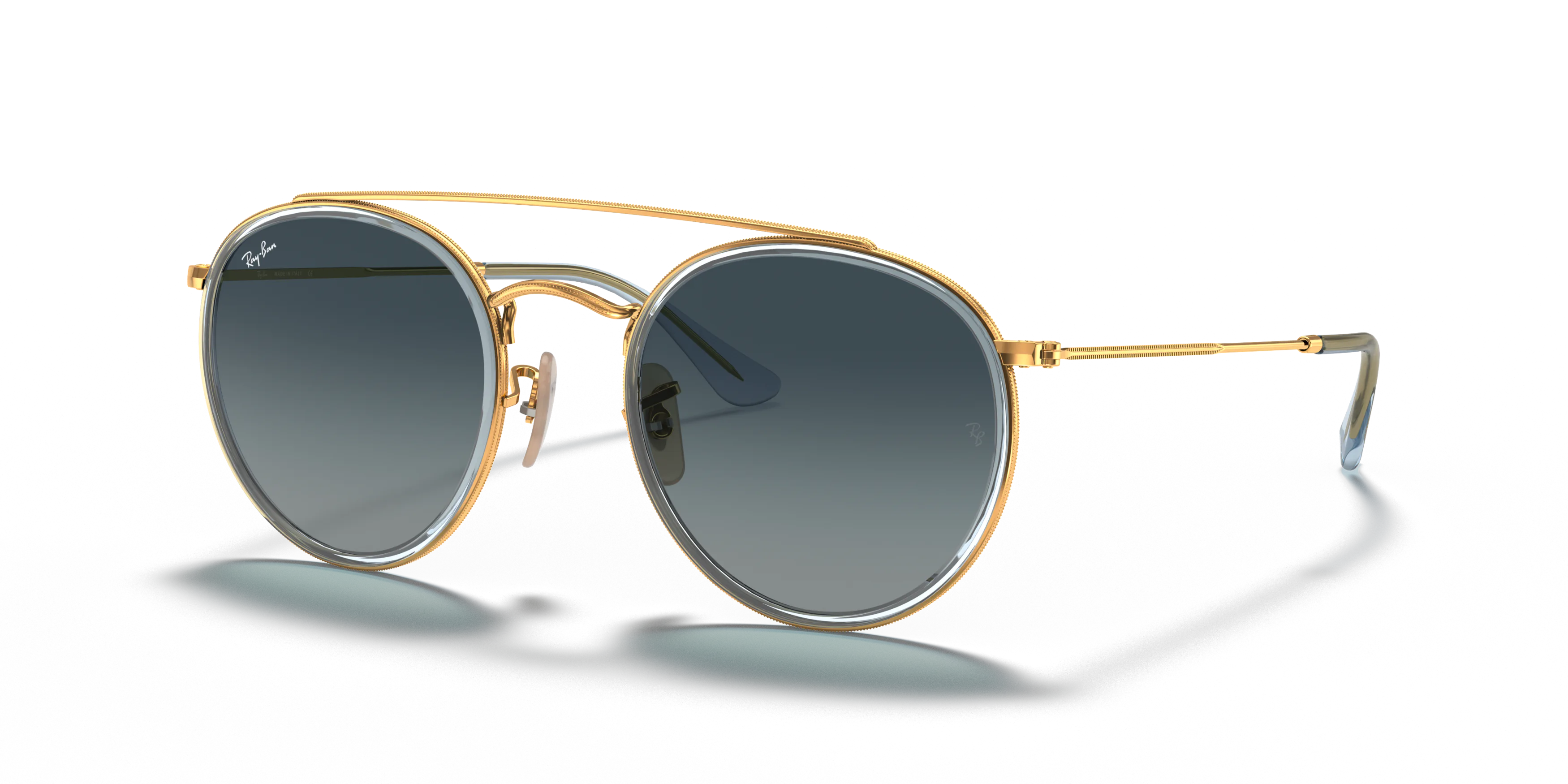 Angle_Left01, Ray-Ban Round Double Bridge RB3647N 91233M