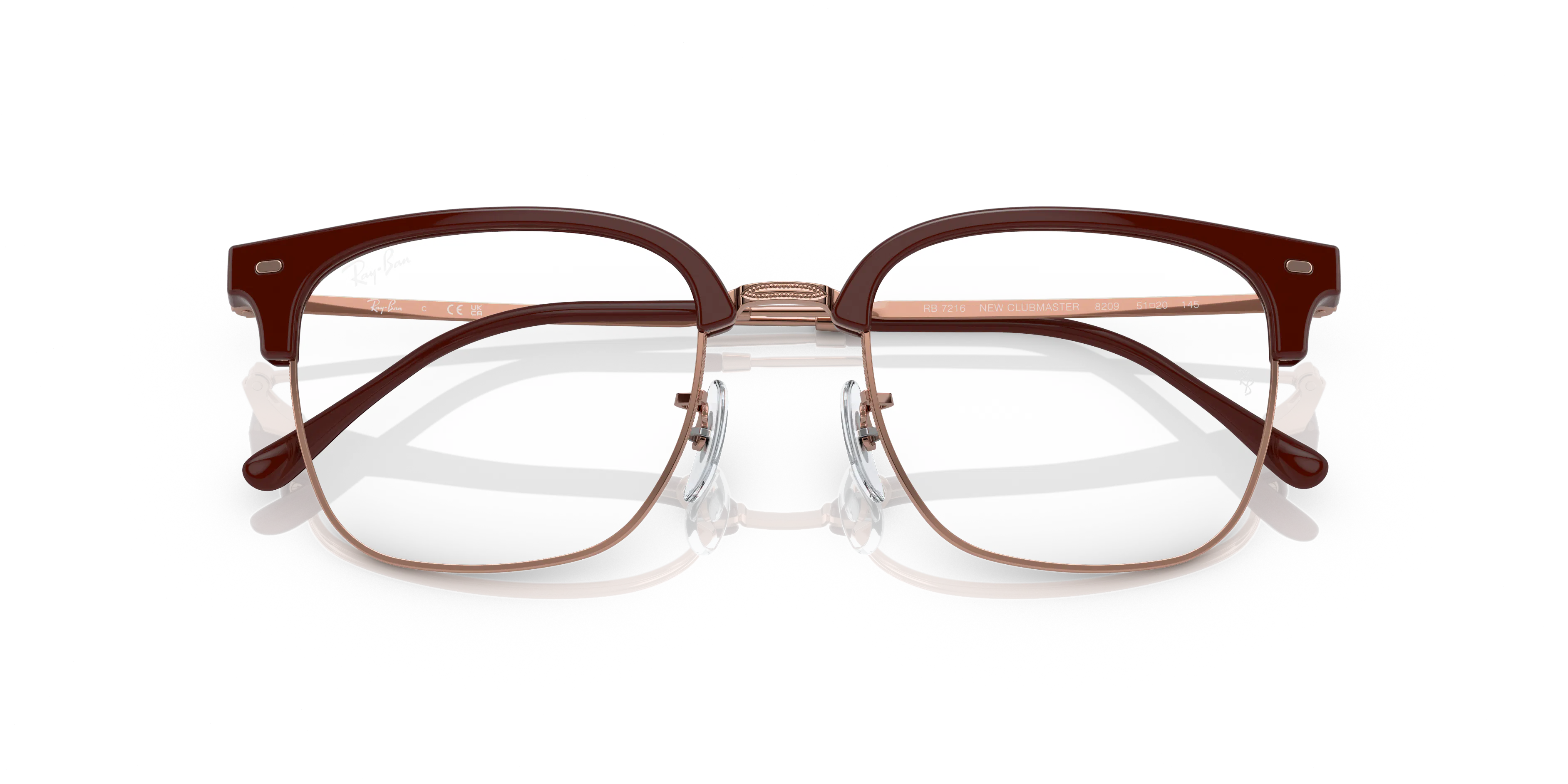Ray-Ban RB7216 New Clubmaster Glasses square Glasses with Black