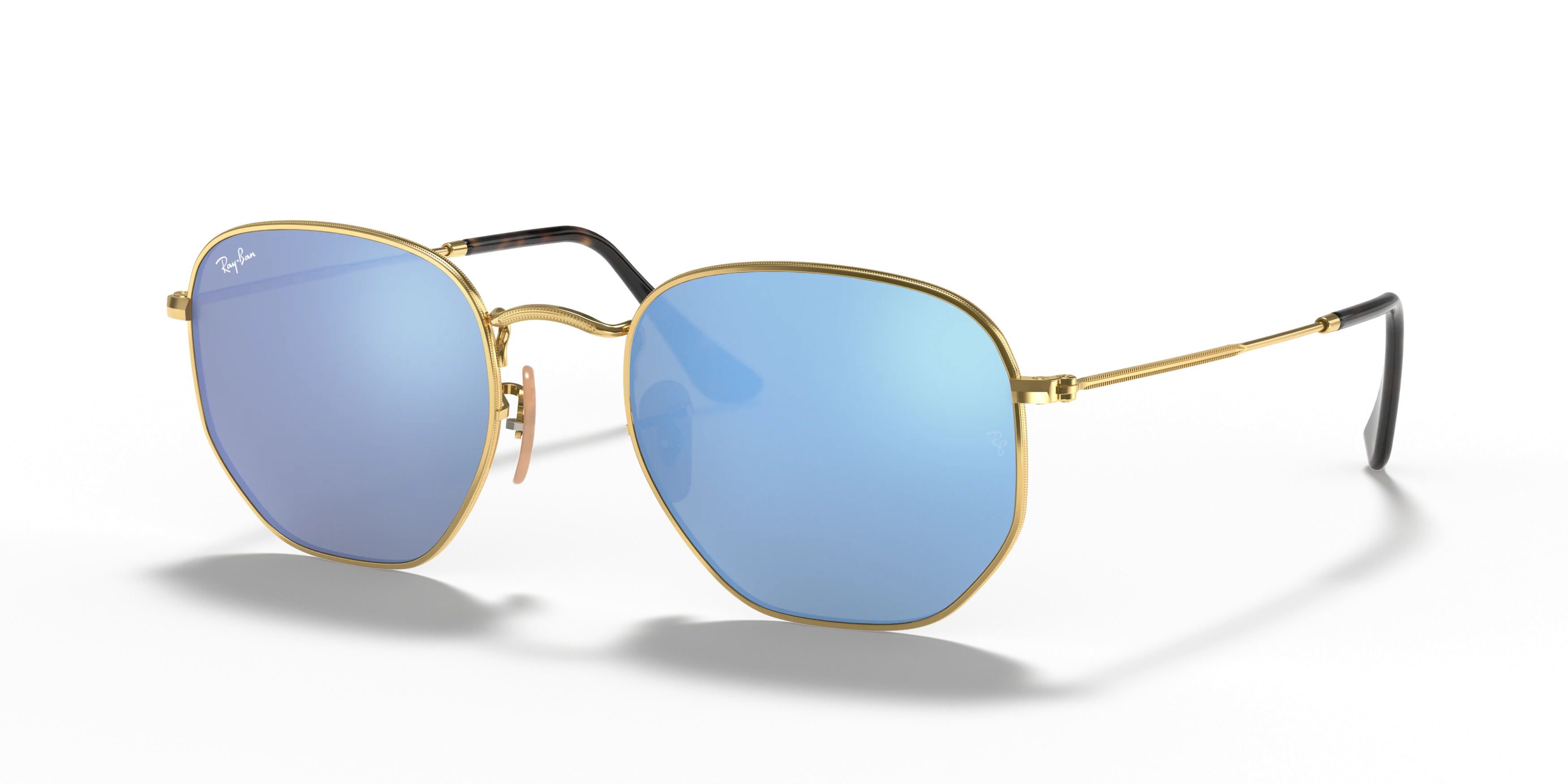 Angle_Left01, Ray-Ban Hexagonal Flat Lenses RB3548N 001/9O
