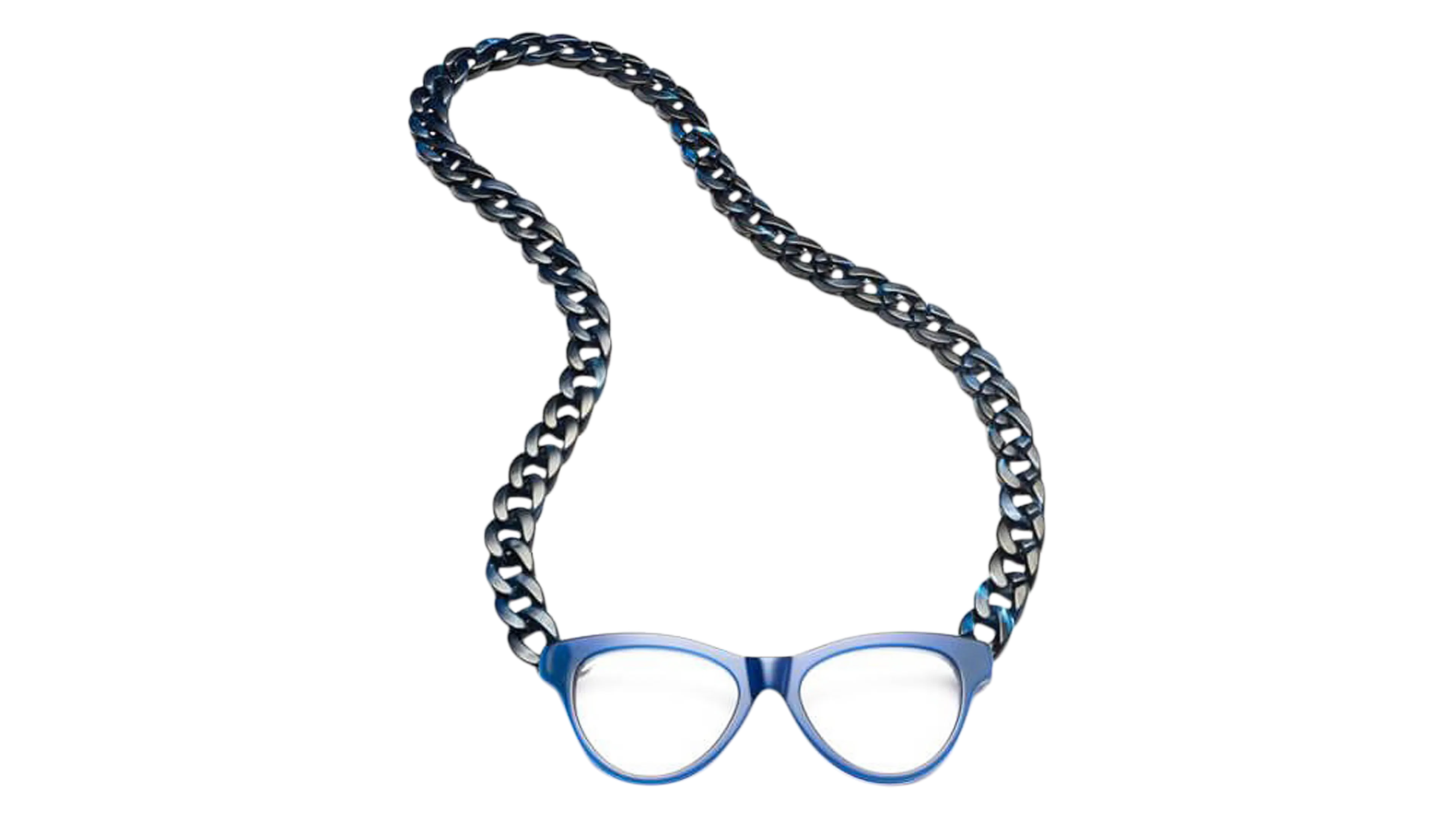 Front, CotiVision Joen - Blue (+2.50) Necklace Reading Glasses