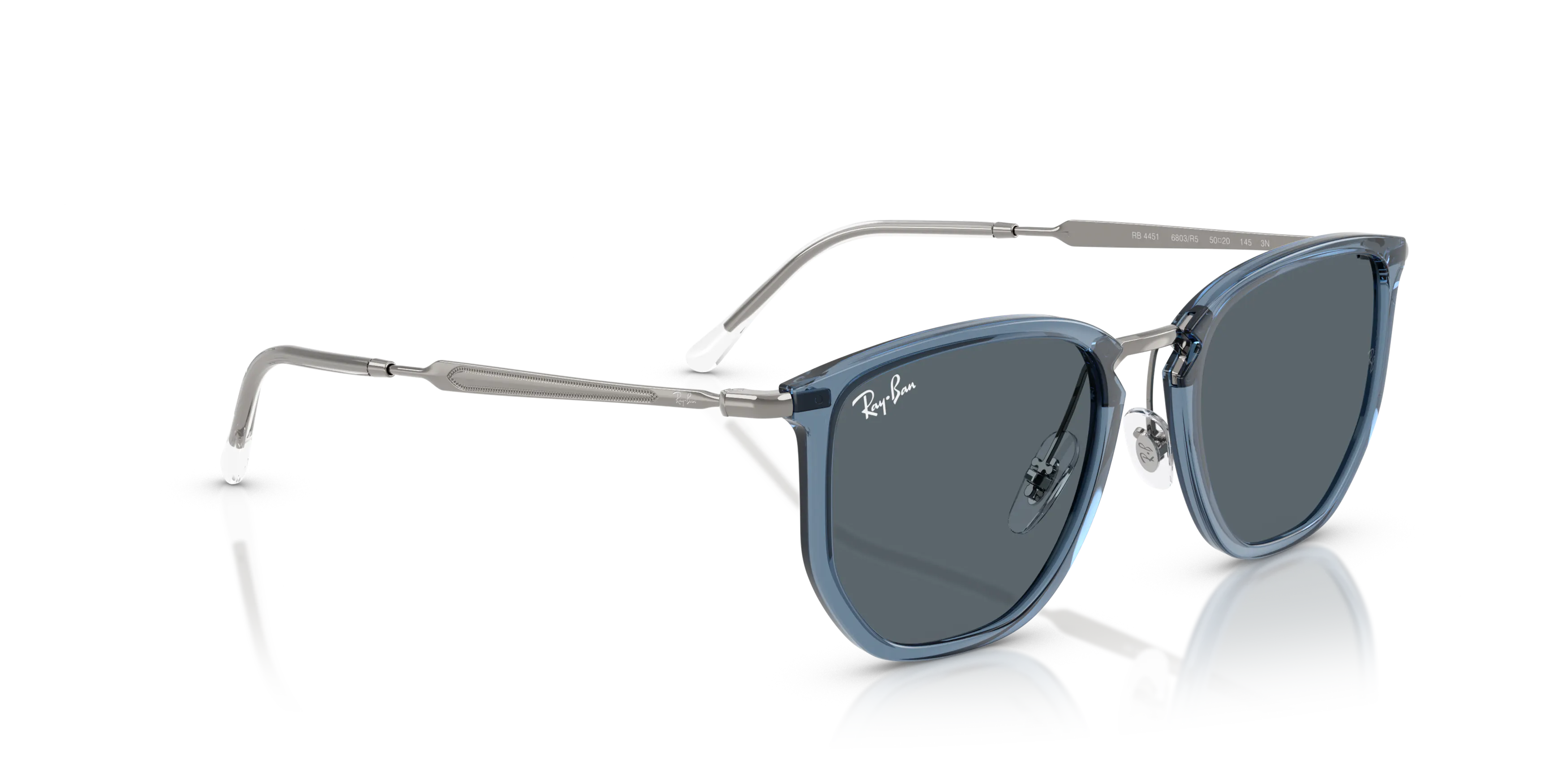 Ray-Ban RB4451 irregular Sunglasses with Blue frame and Blue lenses ...