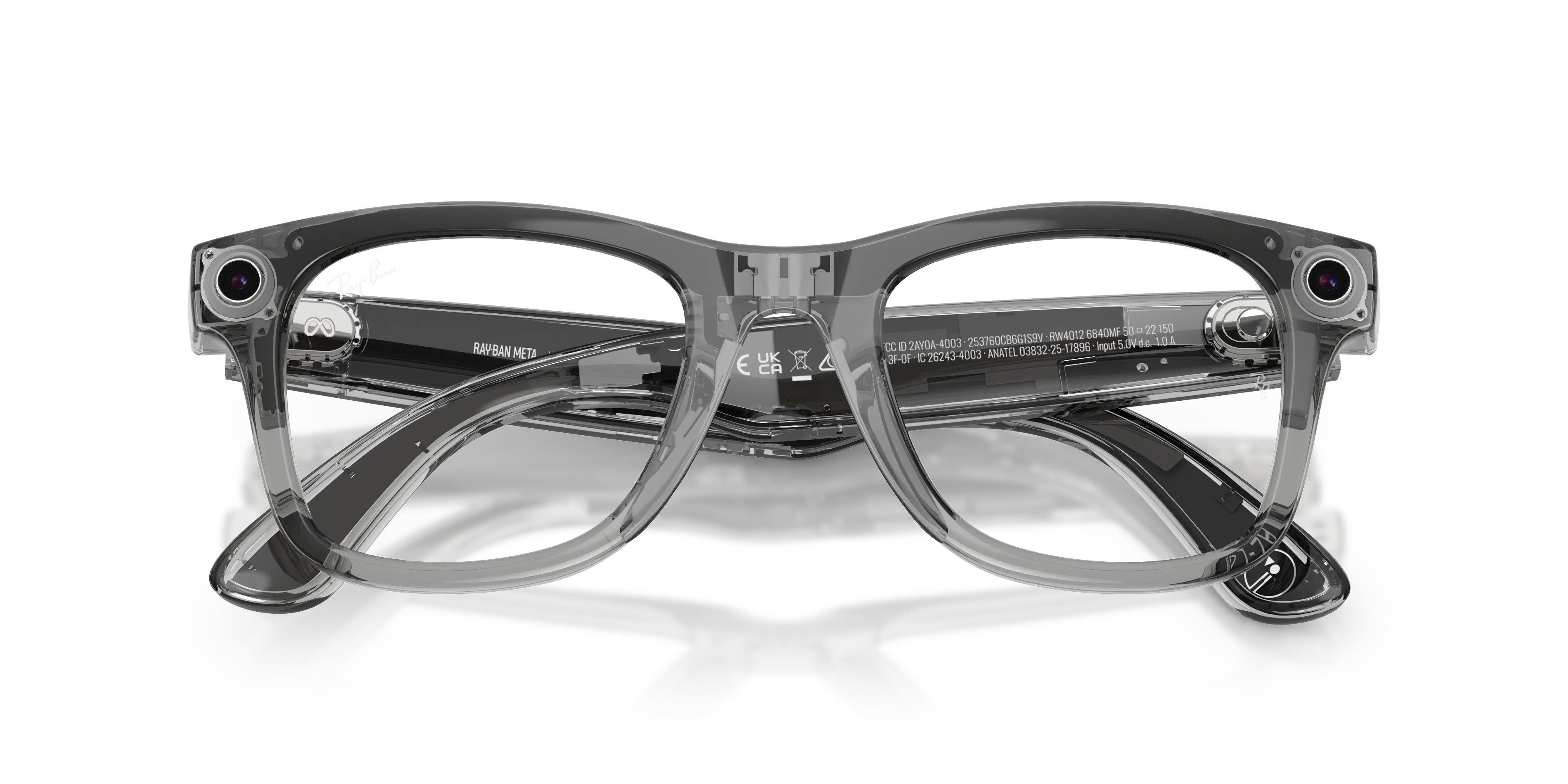 Folded, Ray-Ban Meta Wayfarer (Gen 2) RW 4012 with Transitions® lenses