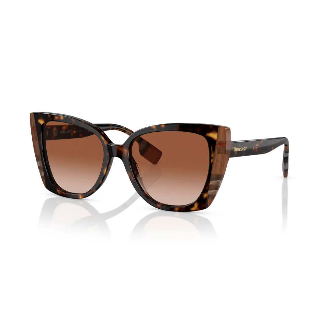 Burberry Meryl 0BE4393 Solbriller - Katteøjne Skildpadde billede
