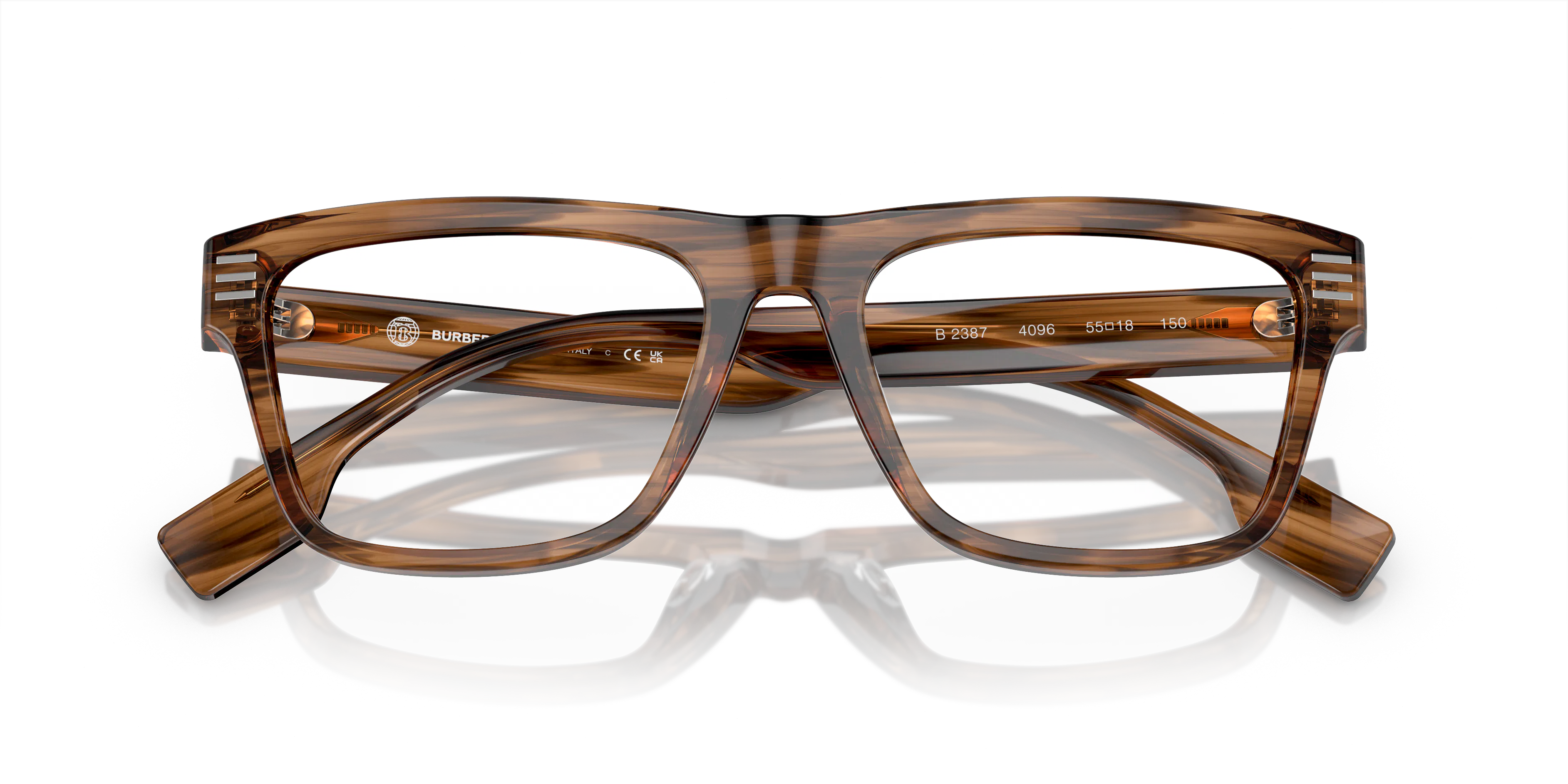 Burberry BE2387 square Glasses with Black frame | David Clulow