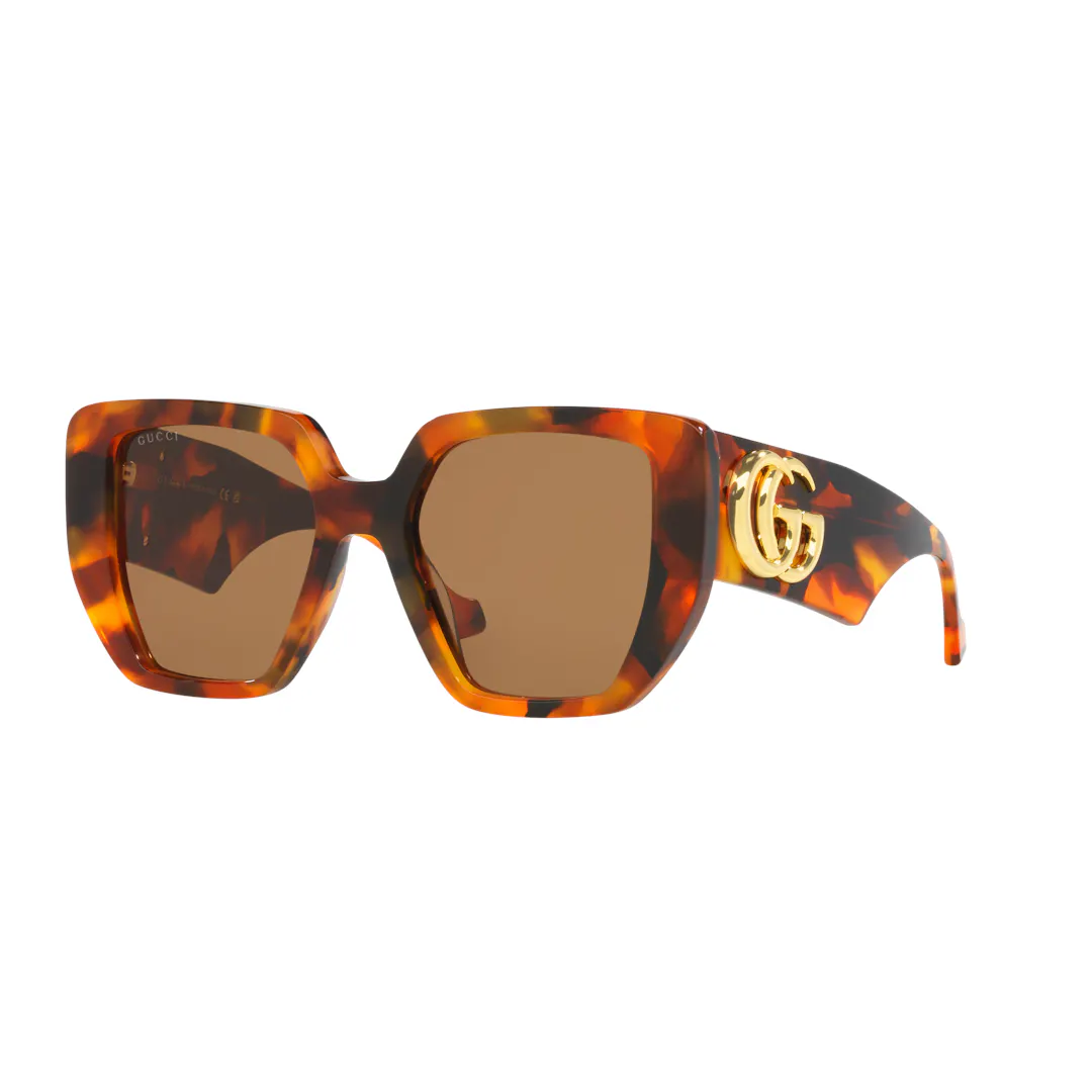 Gucci GG0956S Solbriller - Firkantede Skildpadde Gucci GG0956S Solbriller - Firkantede Skildpadde