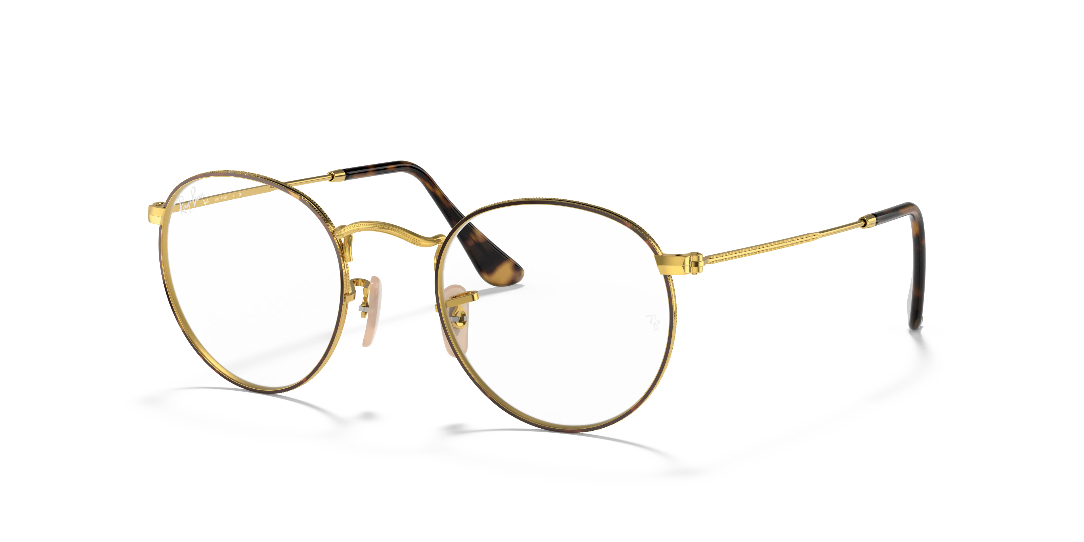 Ray - Ban Unisex Rx3447v Round Metal 2945 Optical Frames Metal Turtle Transparent Round Normal - Image 5