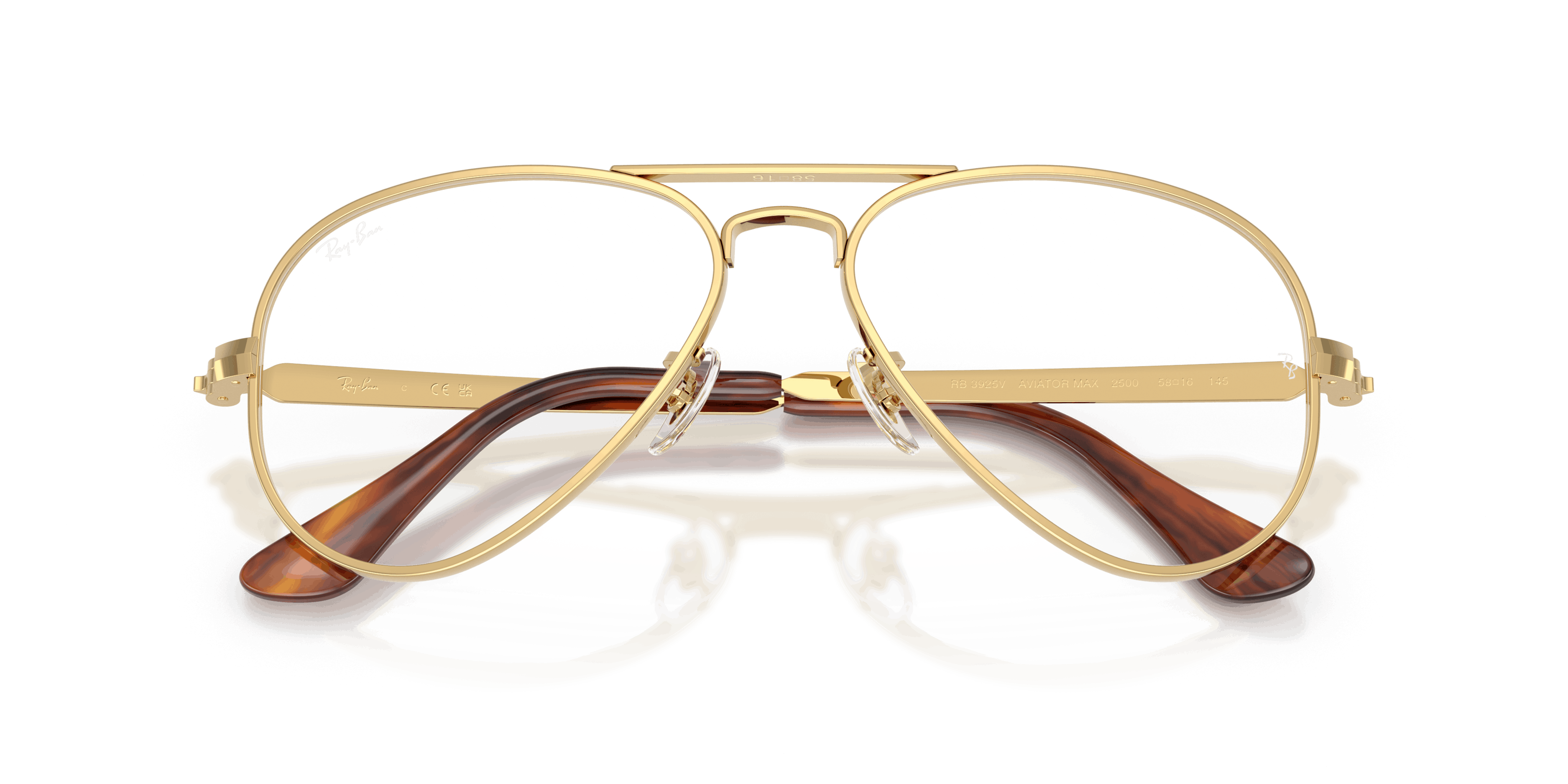 Folded, Ray-Ban AVIATOR MAX RB3925V 2500