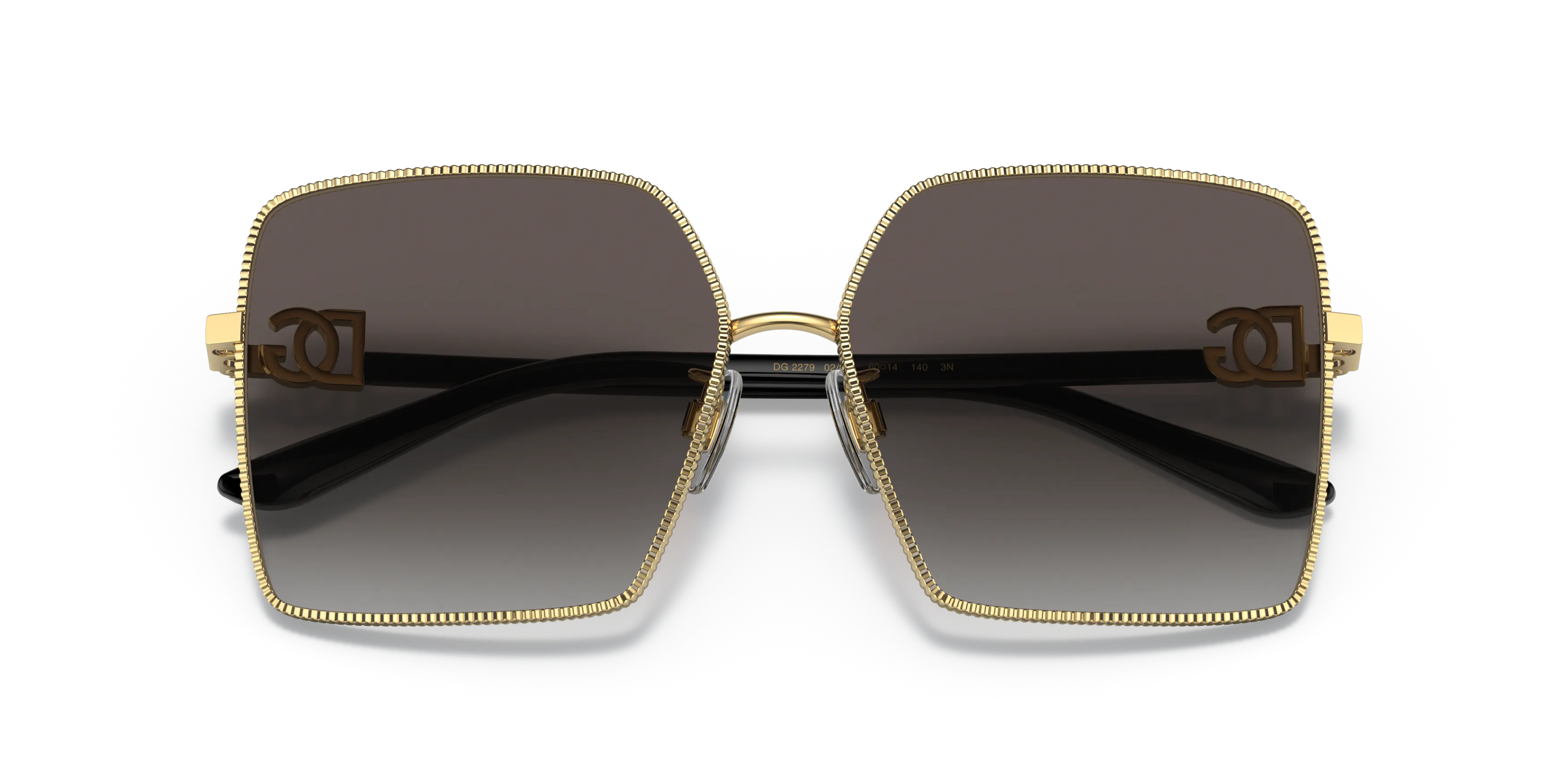Dolce&Gabbana DG2279 Sunglasses Gold frame - Grey lens | David Clulow